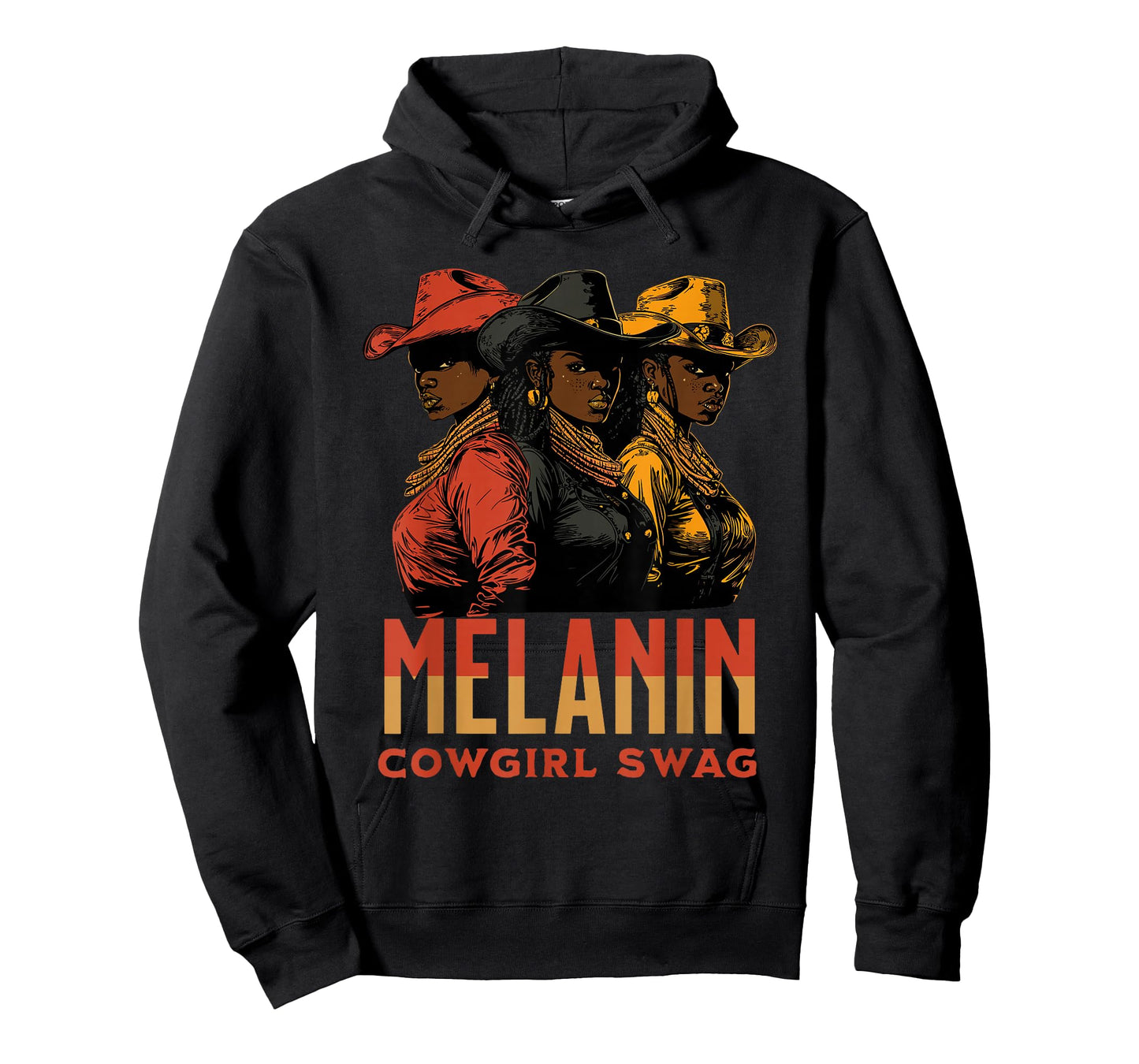 Melanin Cowgirl Swag African American History Western Rodeo T-Shirt