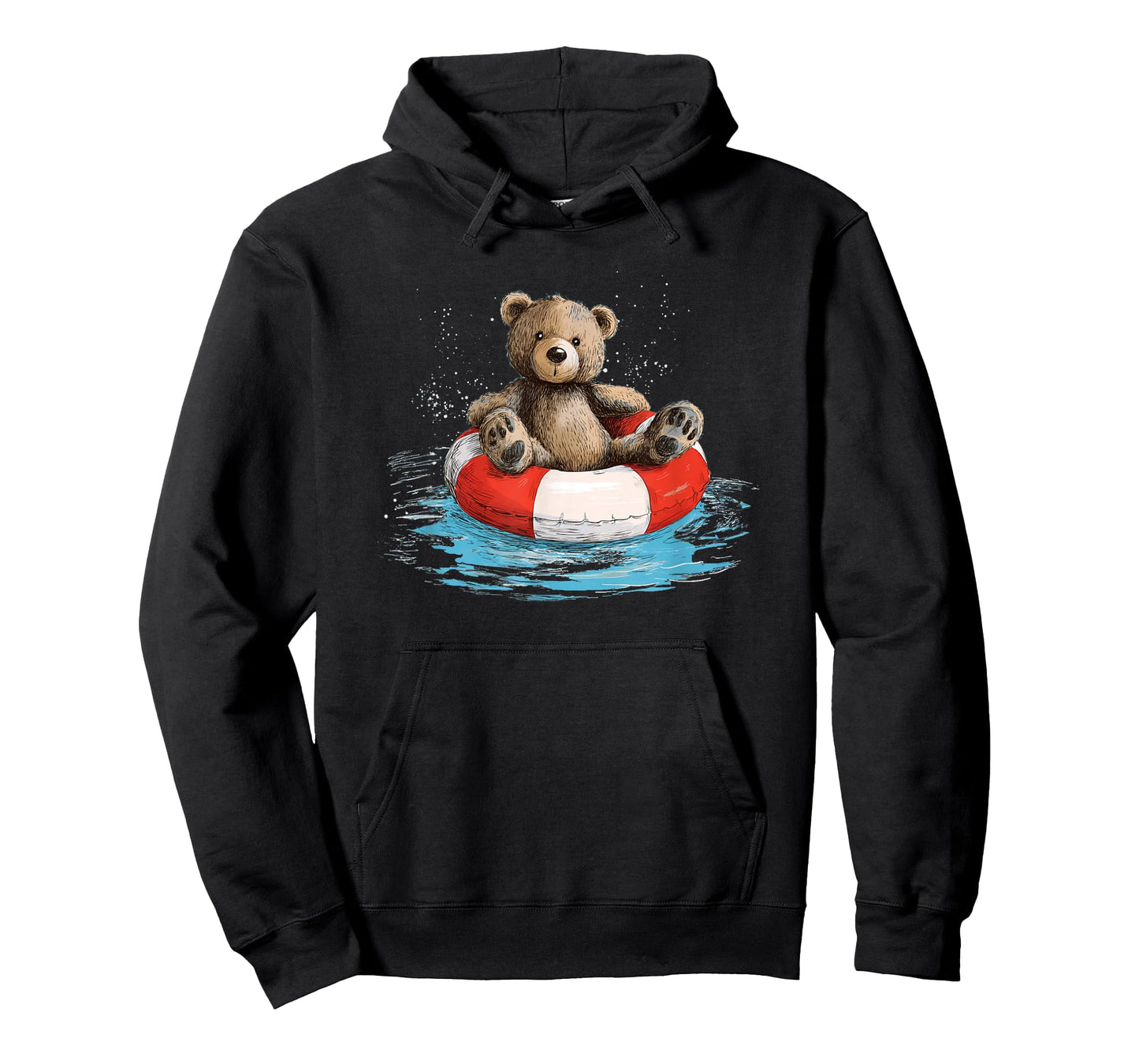 Floating Pool Ring with Cute Teddy Bear Look T-Shirt