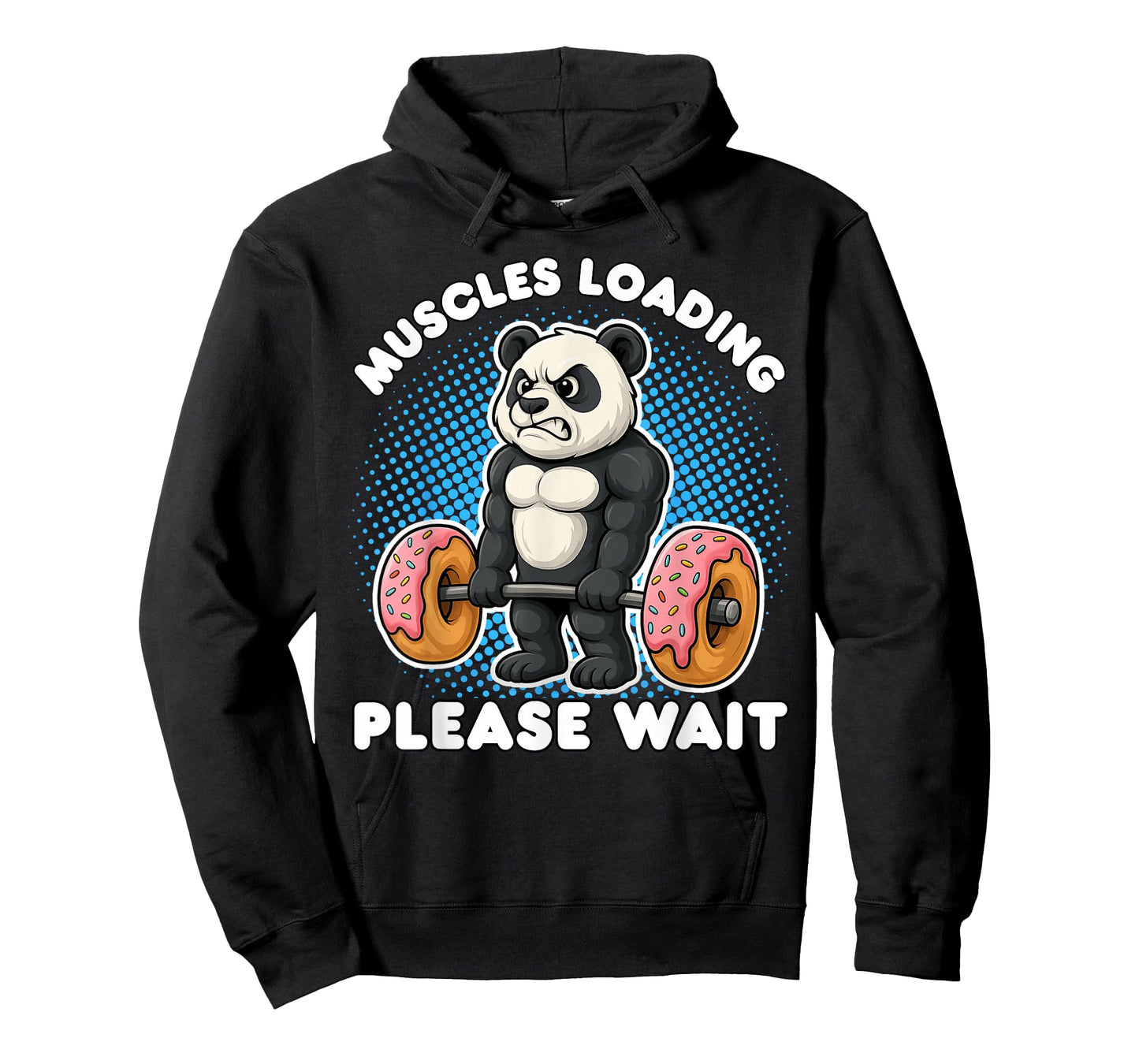 Muscles Loading Panda Weightlifting Donut Gym Boys Men Women T-Shirt