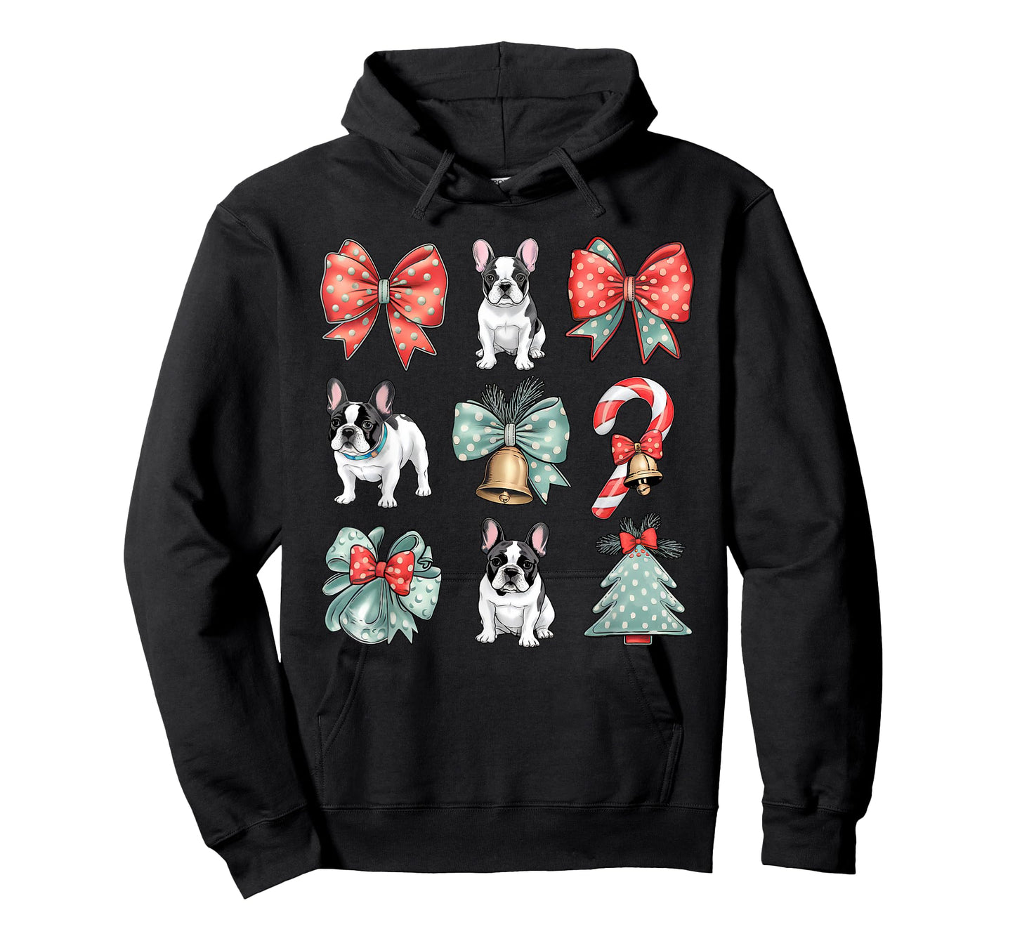 Coquette Red Xmas Santa Claus french bull dog Lover Xmas T-Shirt