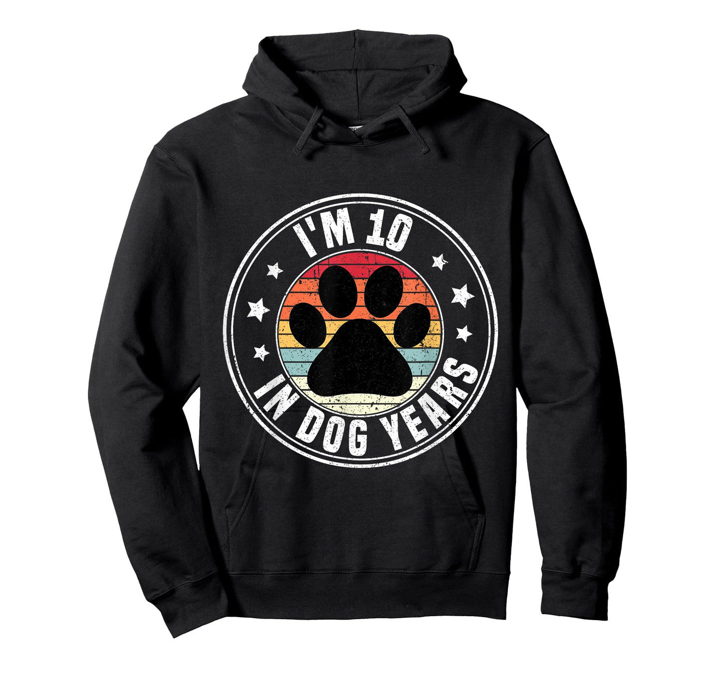 I'm 10 in Dog Years Funny 70th Birthday Dog Lover Vintage T-Shirt