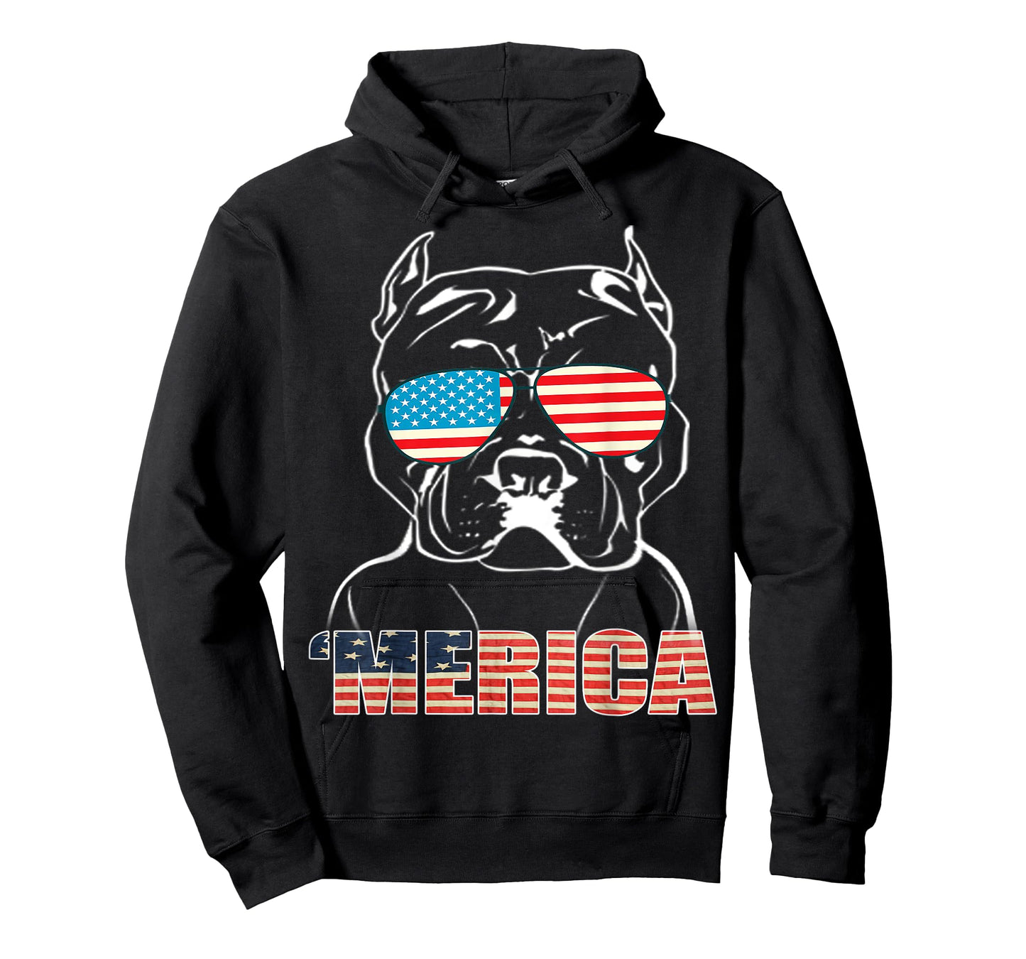 Patriotic Dog Pitbull Bully USA T Shirt American Flag Tee T-Shirt for Women Kids Men