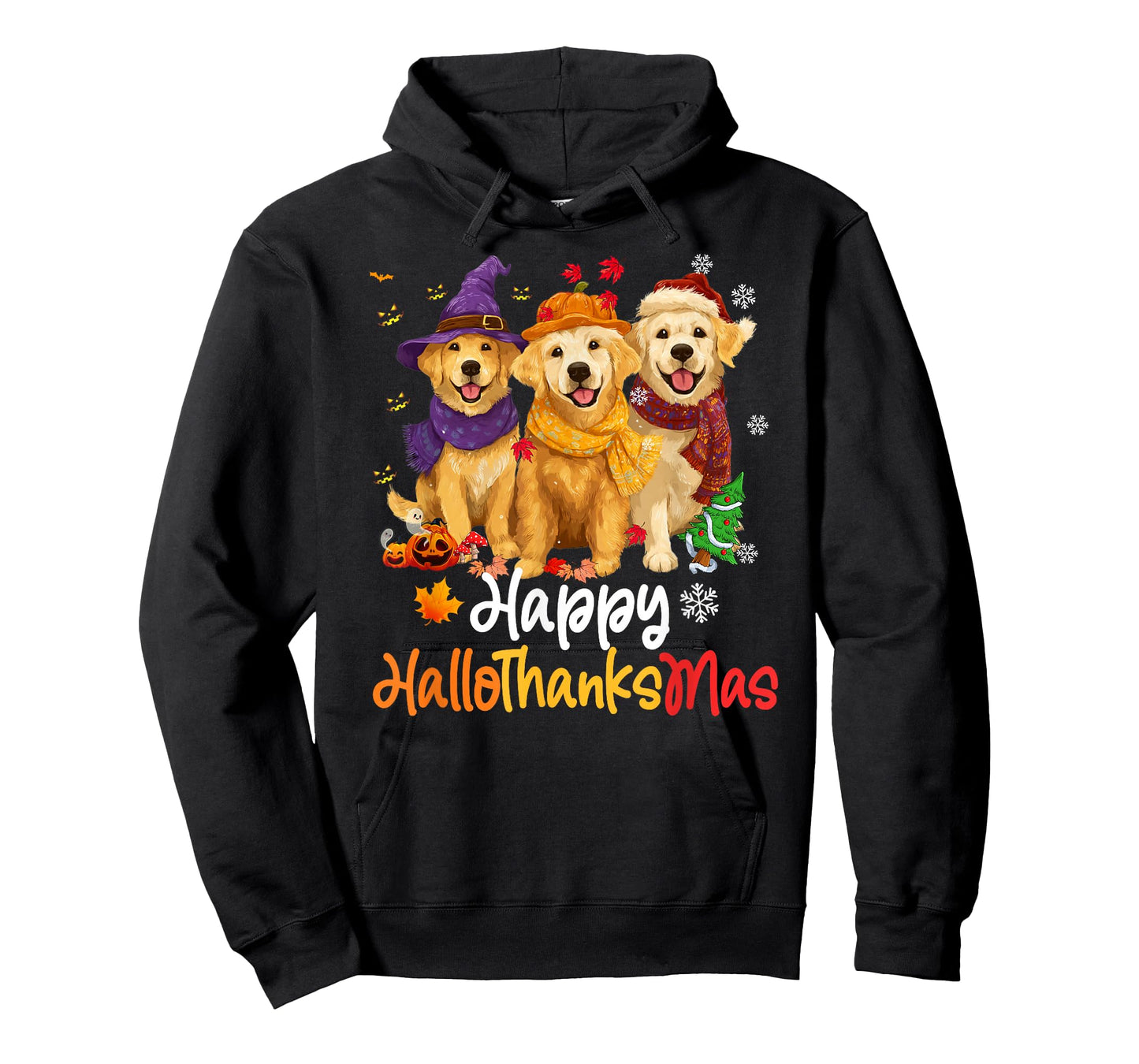 Halloween Thanksgiving Christmas Golden Retriever Dog T-Shirt