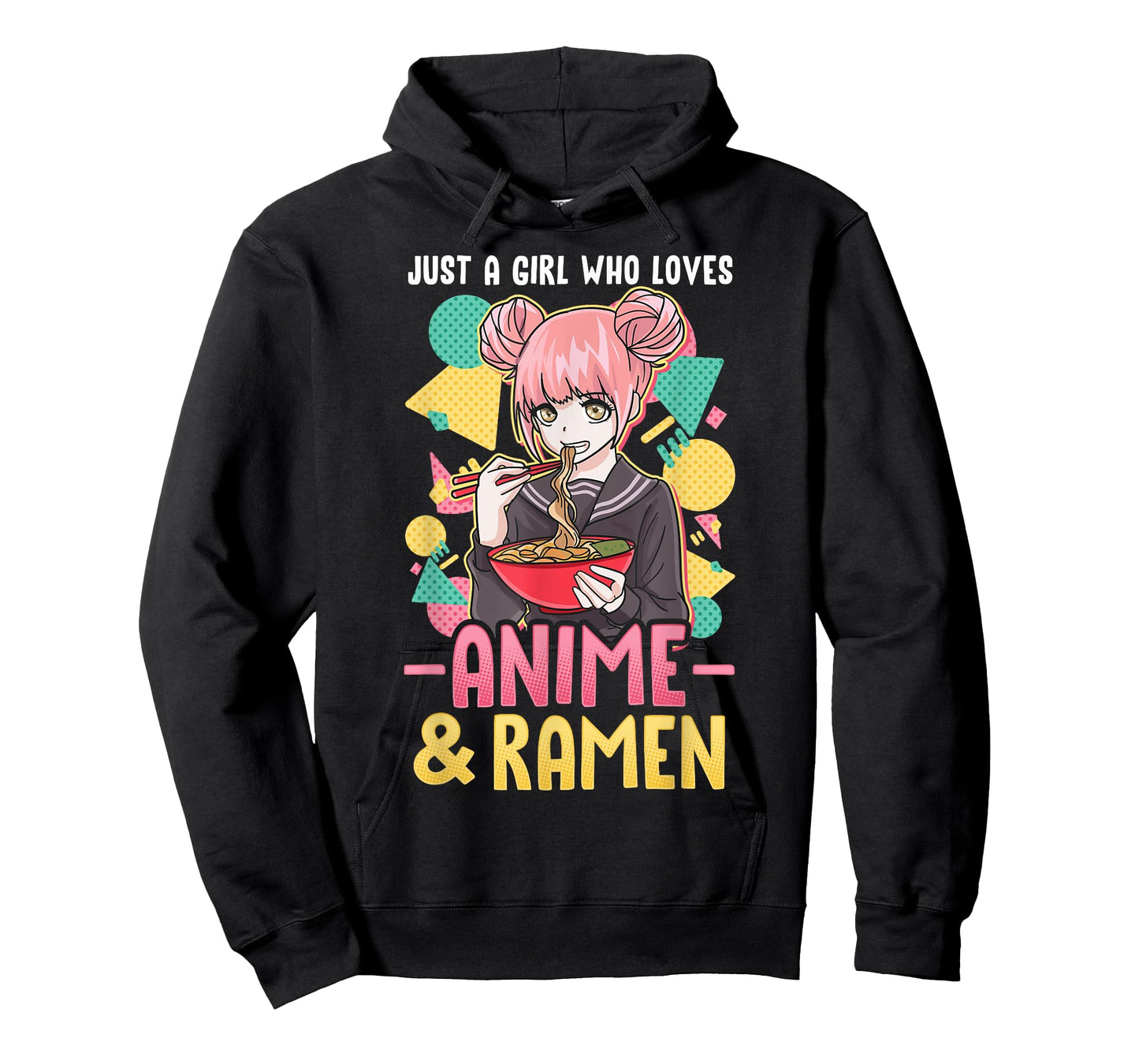 Just A Girl Who Loves Anime and Ramen Shirt Women Girls Gift T-Shirt