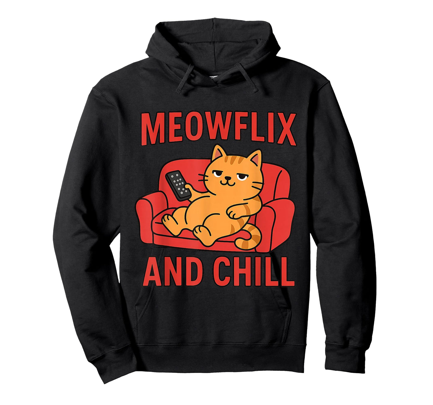 Meowflix and Chill Funny Cat Design T-Shirt