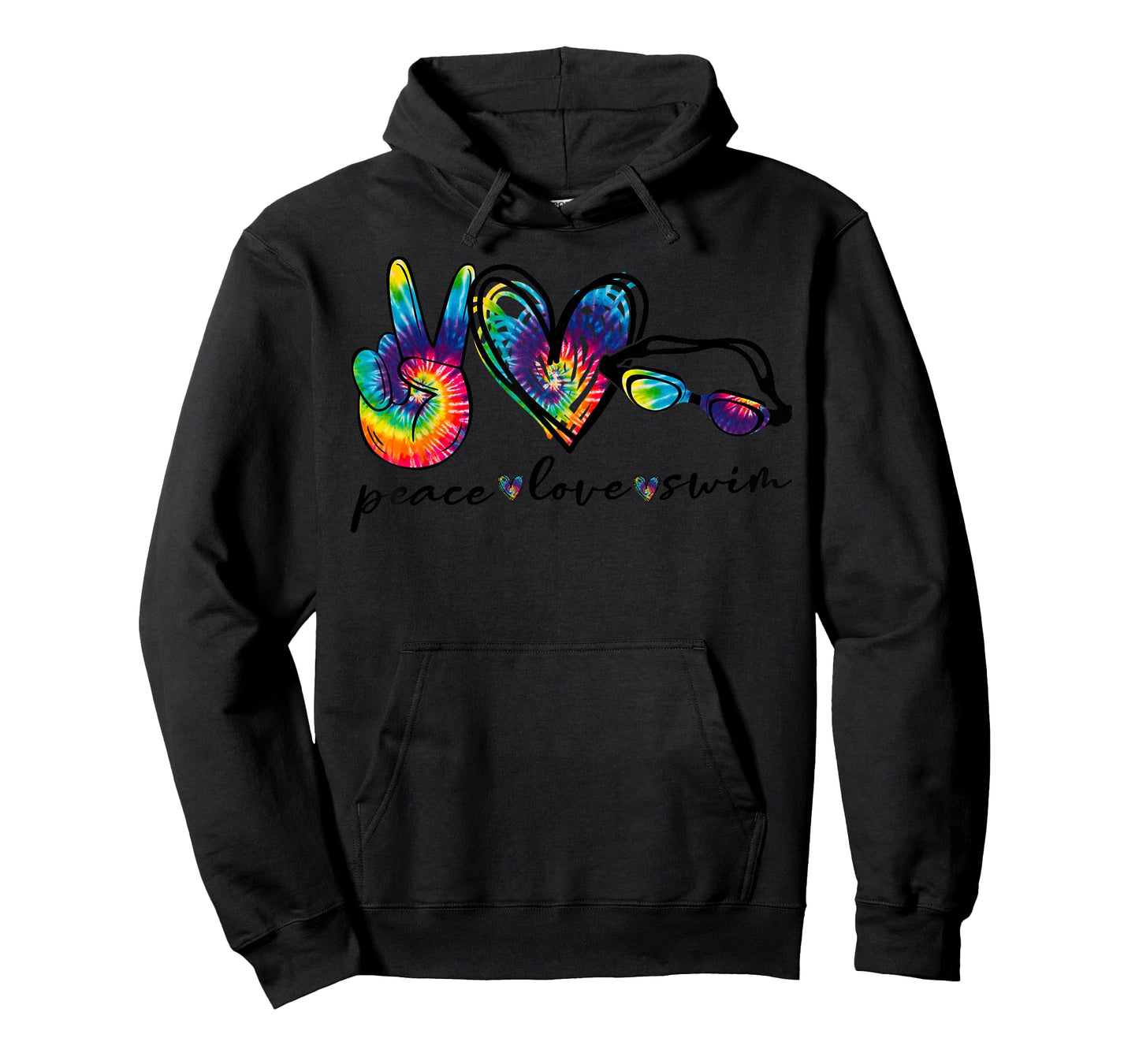 Peace Love Swim Tie Dye Swimmer Swimming Gifts Summer Trip T-Shirt