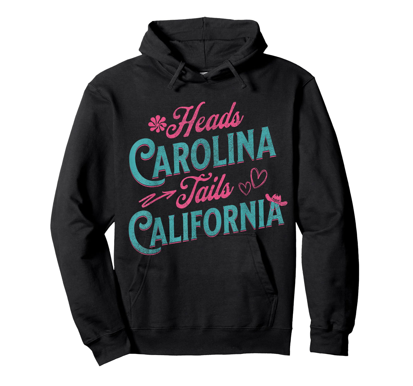 Heads Carolina Tail California Retro Vintage T-Shirt