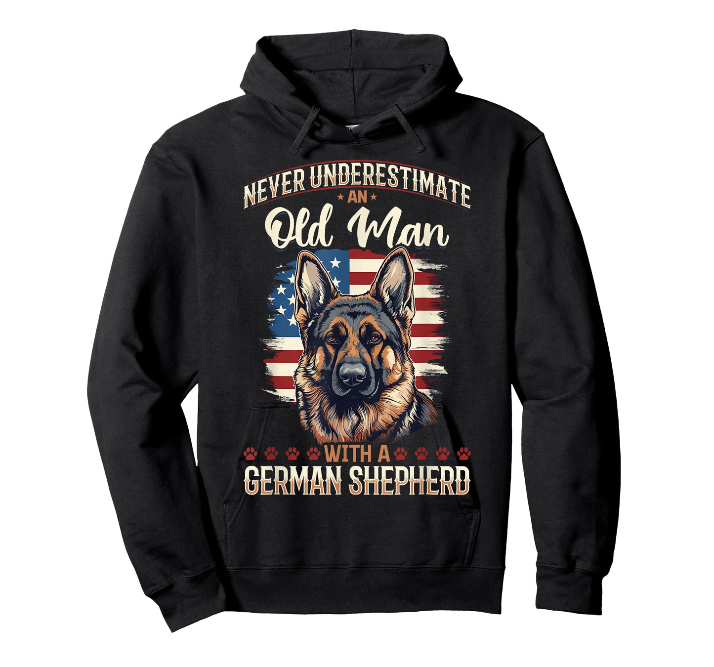 German Shepherd Dog Breed Pet Never Underestimate an Old Man T-Shirt
