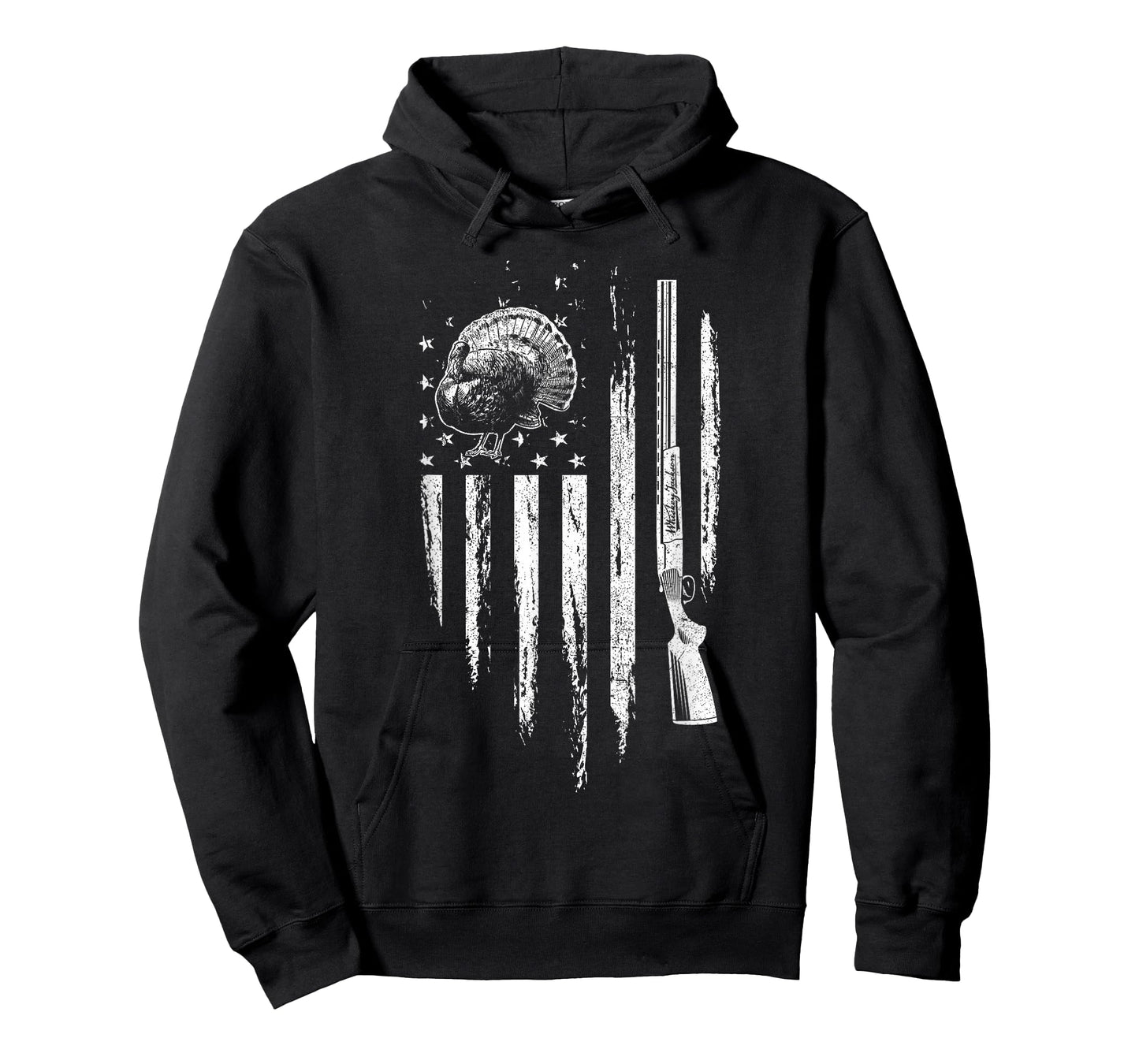 Turkey Hunting American Flag Thunder Chicken Gift For Hunter T-Shirt