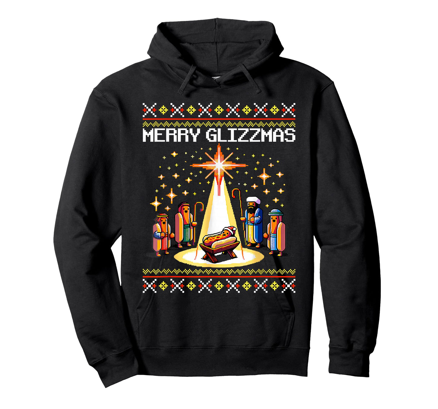 Merry Glizzmas Tacky Funny Merry Christmas Hotdogs T-Shirt
