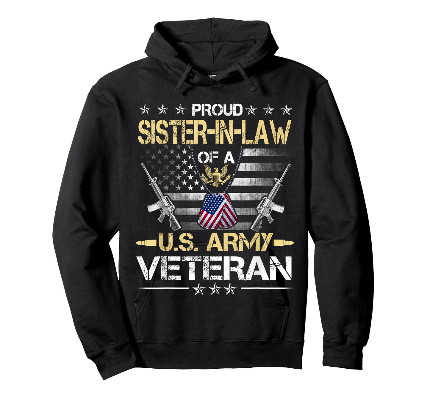 Proud Sister-In-Law Of A U.S. Army Veteran Flag- Veterans T-Shirt