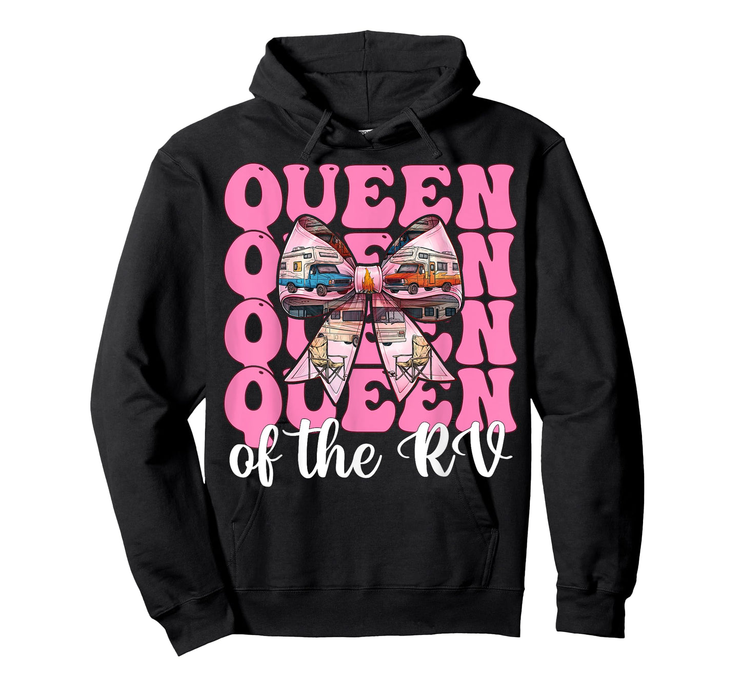 Queen of The Rv Camping Camper Motorhome Girl Mom Coquette T-Shirt