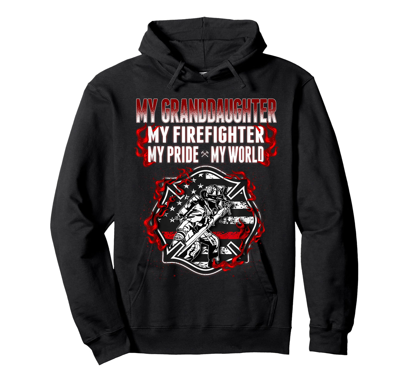 My Granddaughter Is Firefighter Hero Proud Fire Grandparent T-Shirt