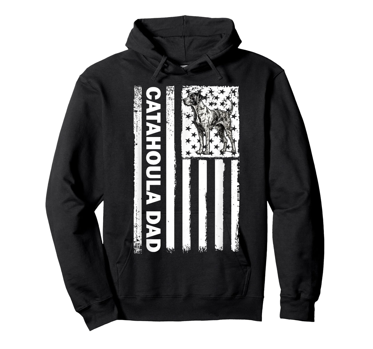Mens American USA Flag 4th July Catahoula Leopard Dog T-Shirt