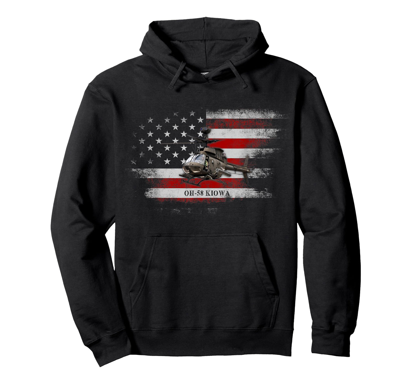 OH-58 Kiowa Helicopter USA Flag Helicopter Pilot Gifts T-Shirt for Women Men