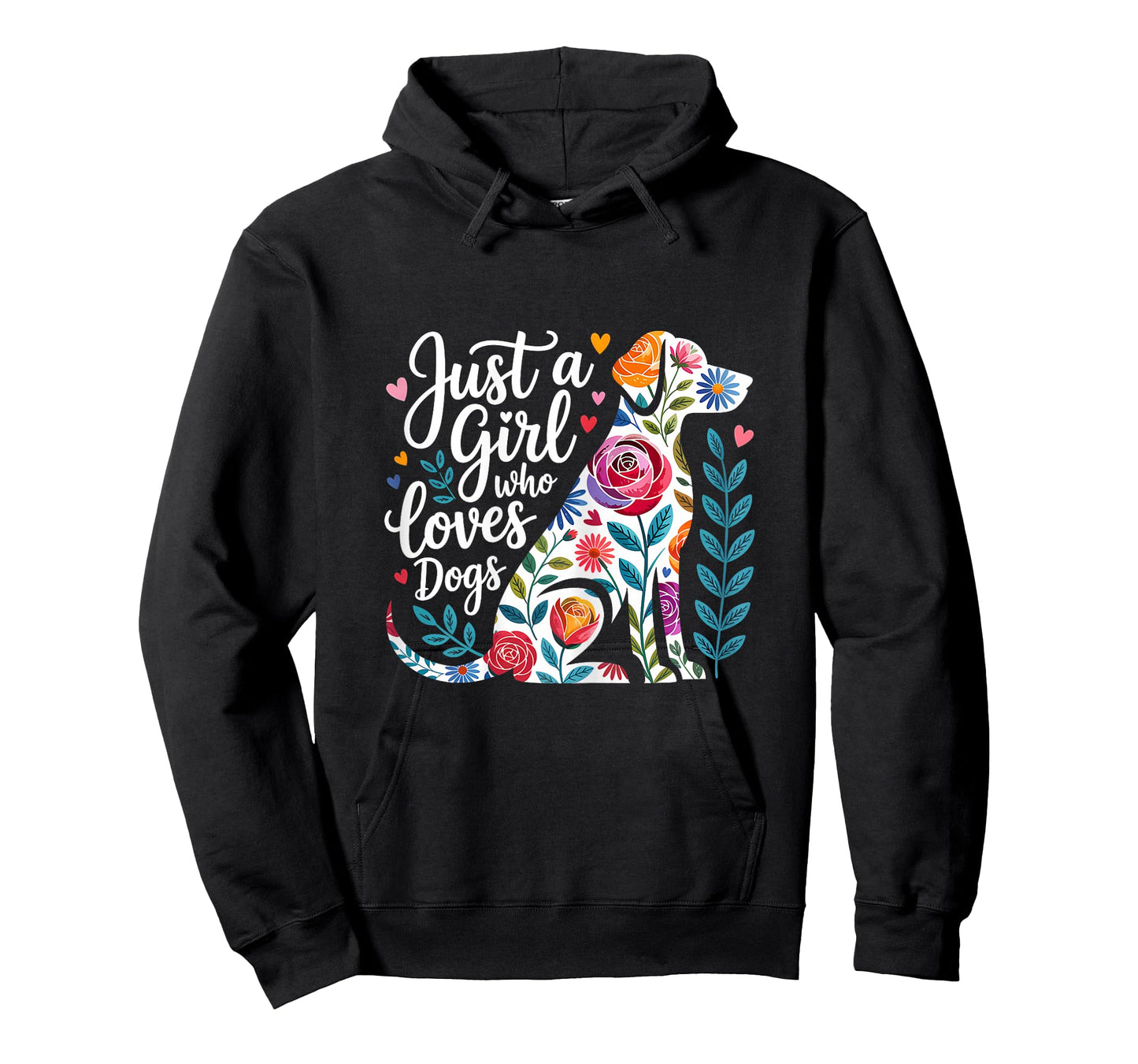 Floral Dog Lover Just a Girl Who Loves Dogs T-Shirt