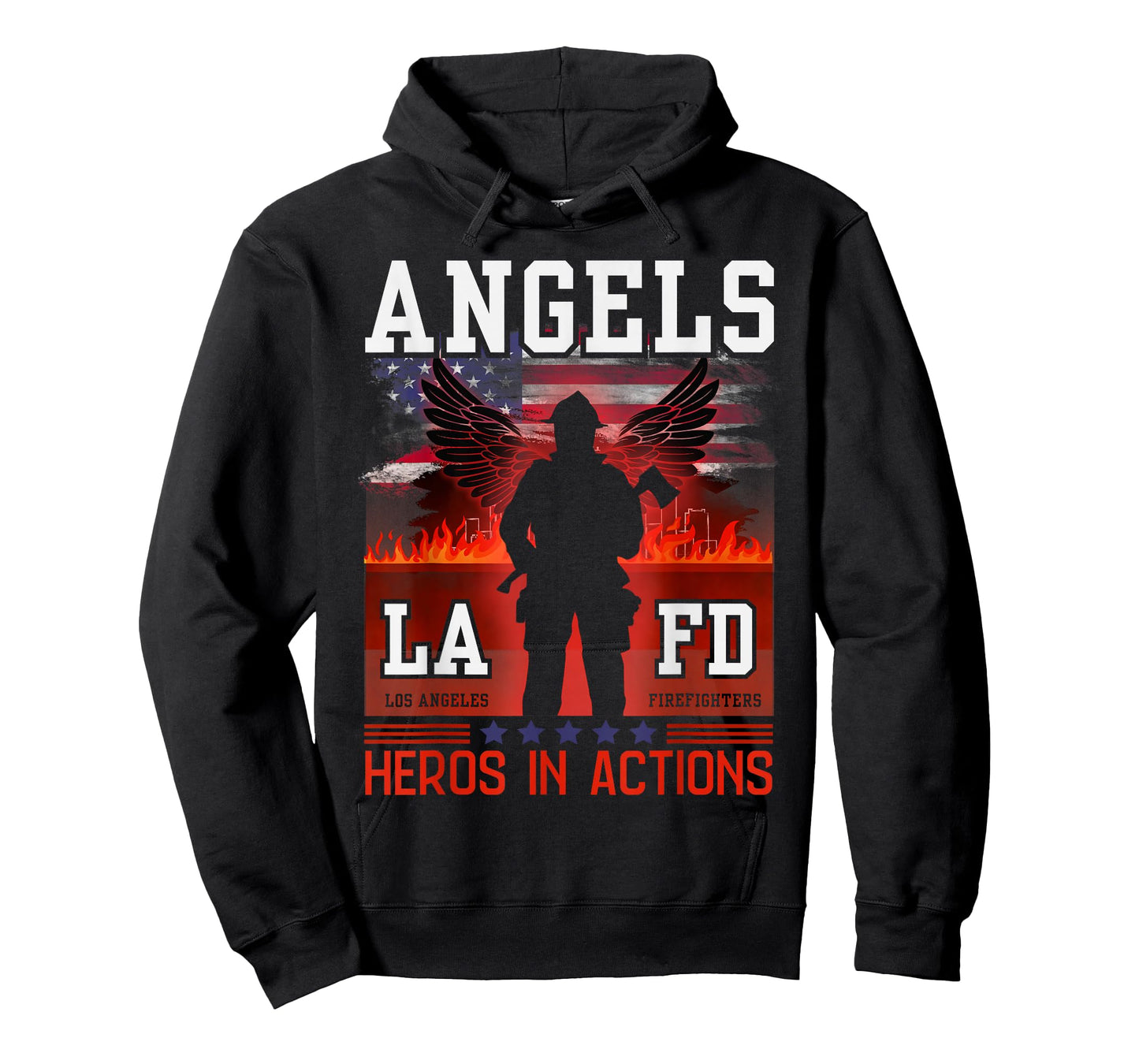 Proud LA Firefighters LAFD Los Angeles Firefighters Hero USA T-Shirt