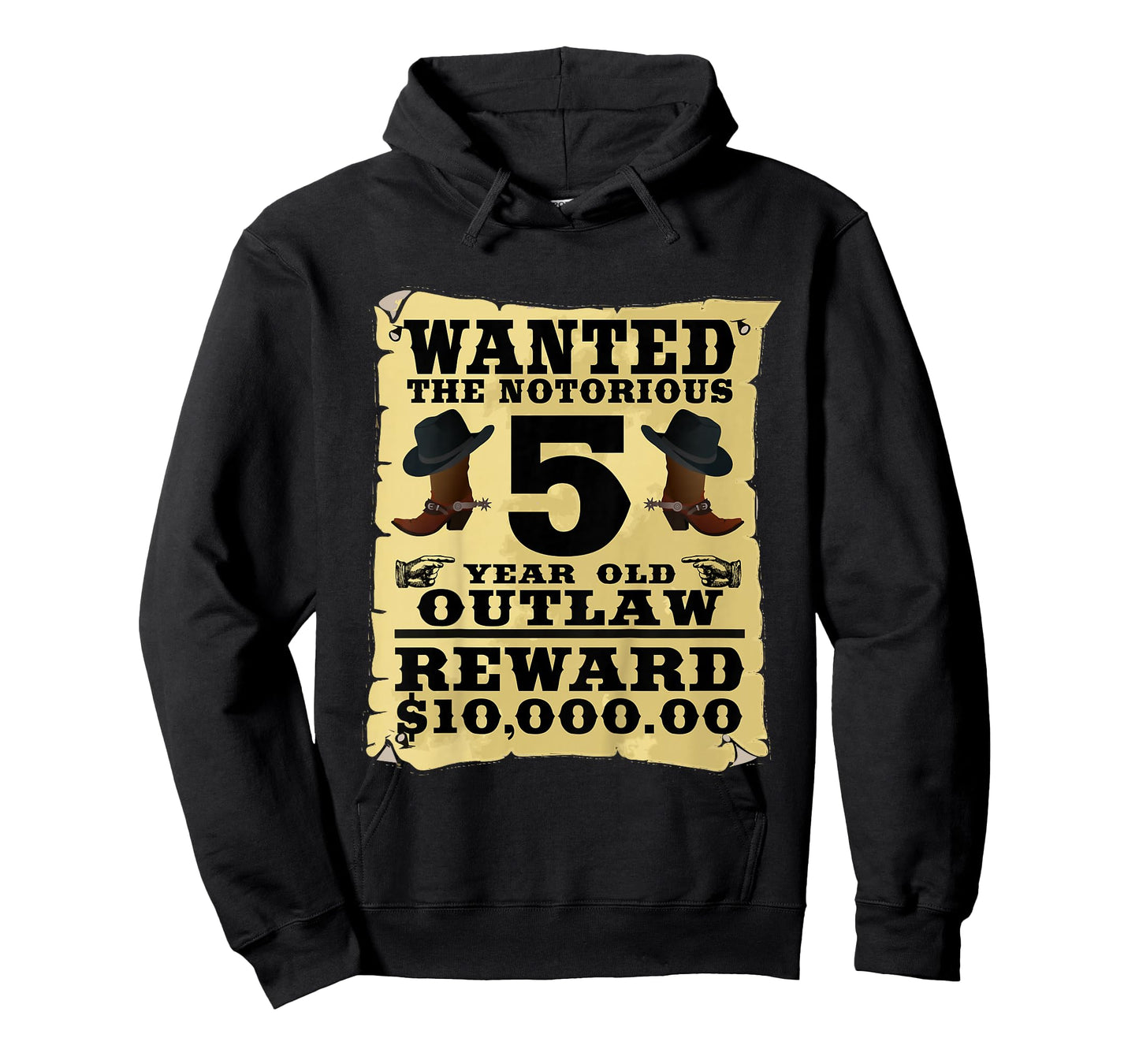Kids 5 Year Old Cowboy Birthday Party Wild West Western 5th Gift T-Shirt