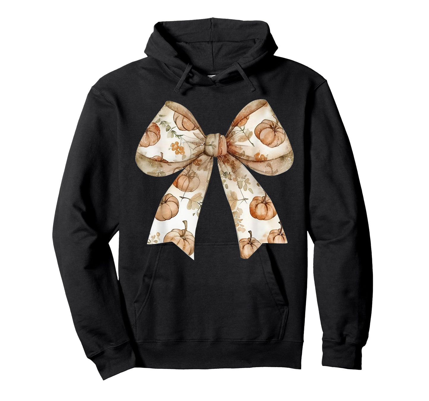 Coquette Bow Pumpkin Season Autumn Fall Leaves Thanksgiving T-Shirt