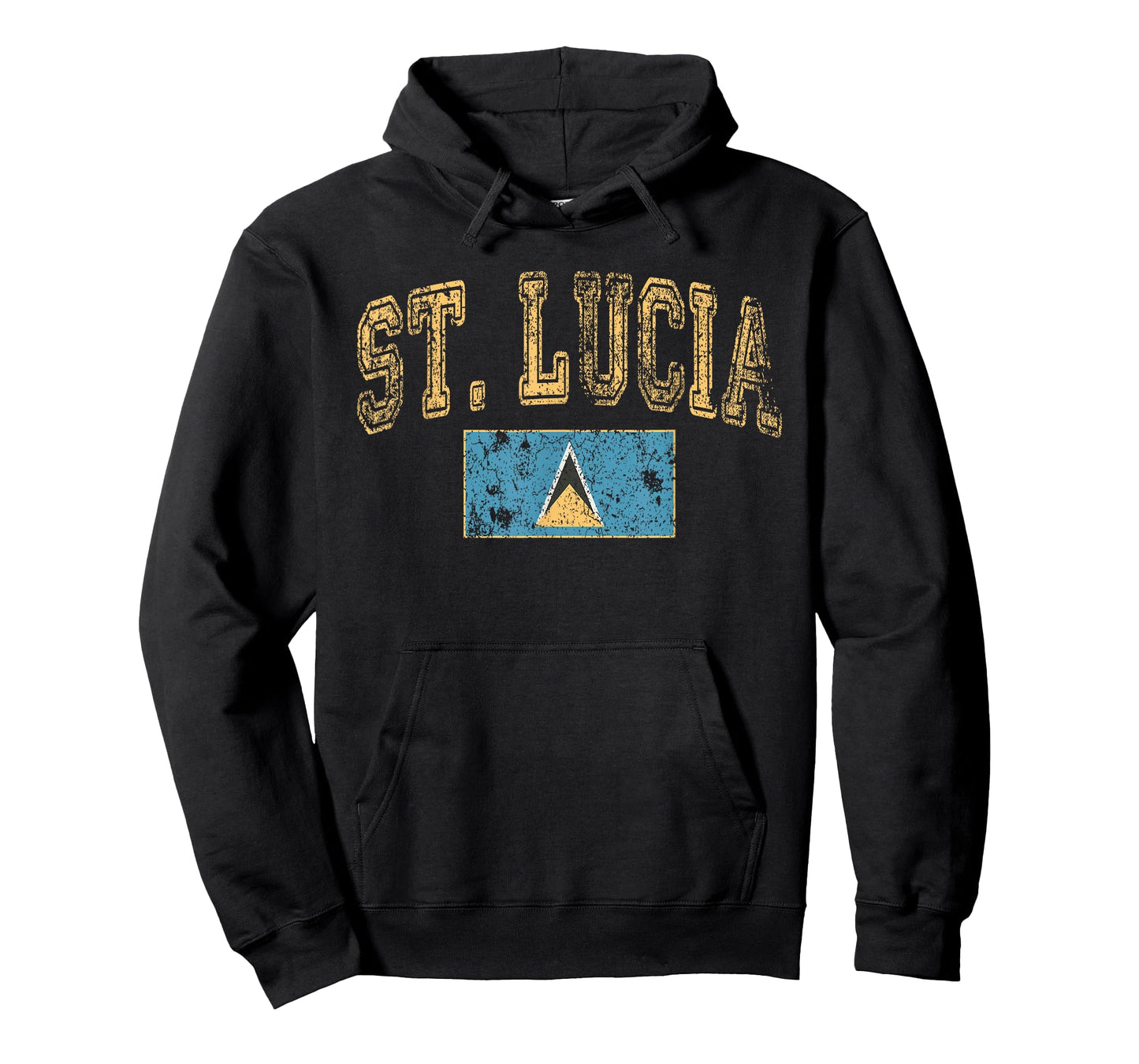 Vintage Retro Faded St. Lucia Flag St. Lucian Pride T-Shirt