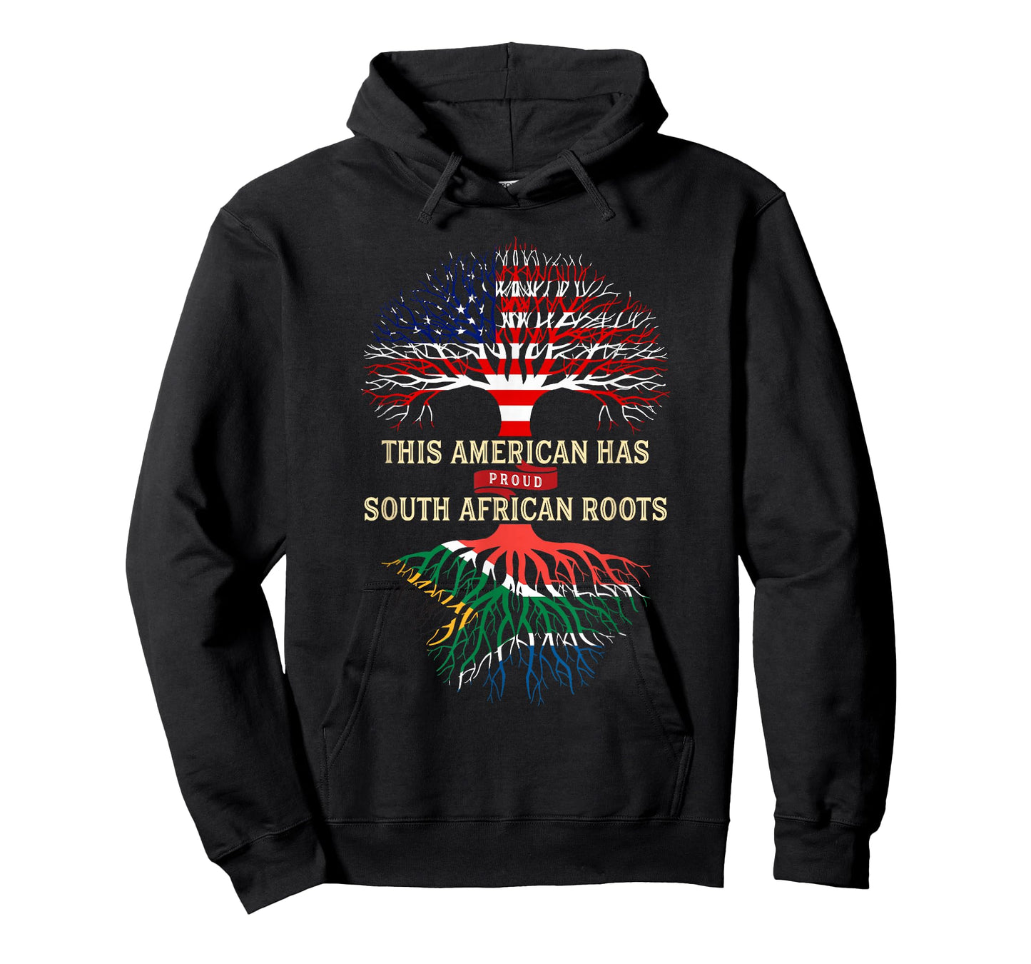Proud South African American Tree Branch And Root Design T-Shirt