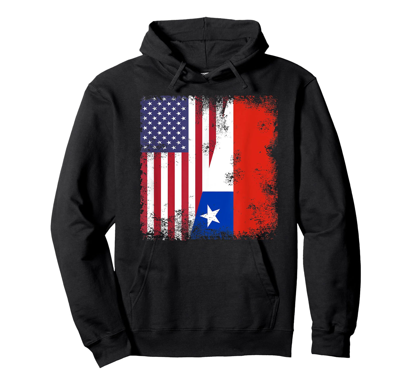Half Chilean Flag T-Shirt | Vintage Chile USA Gift T-Shirt