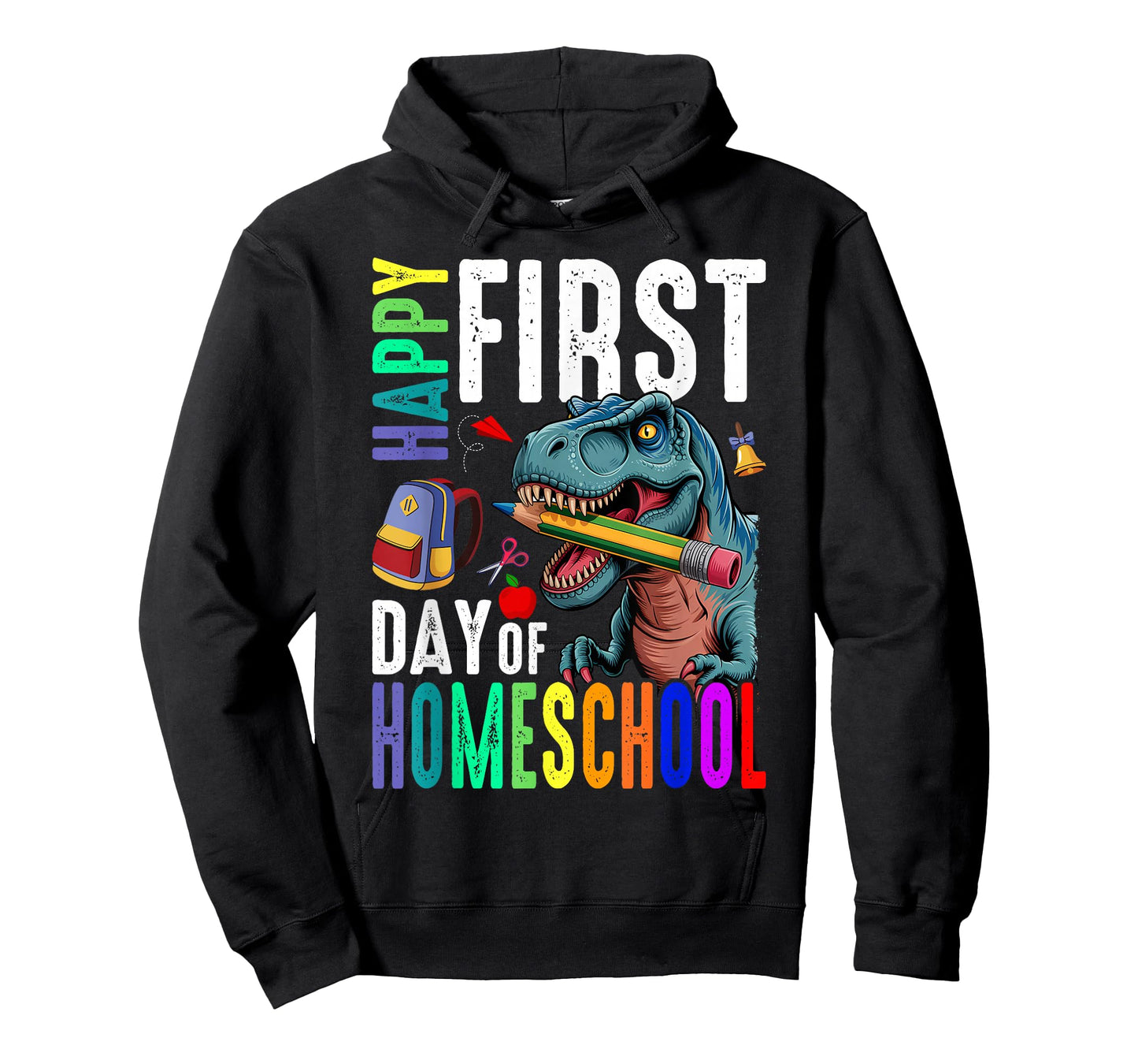 Happy First Day of Homeschool Dinosaur Back to School T-Shirt