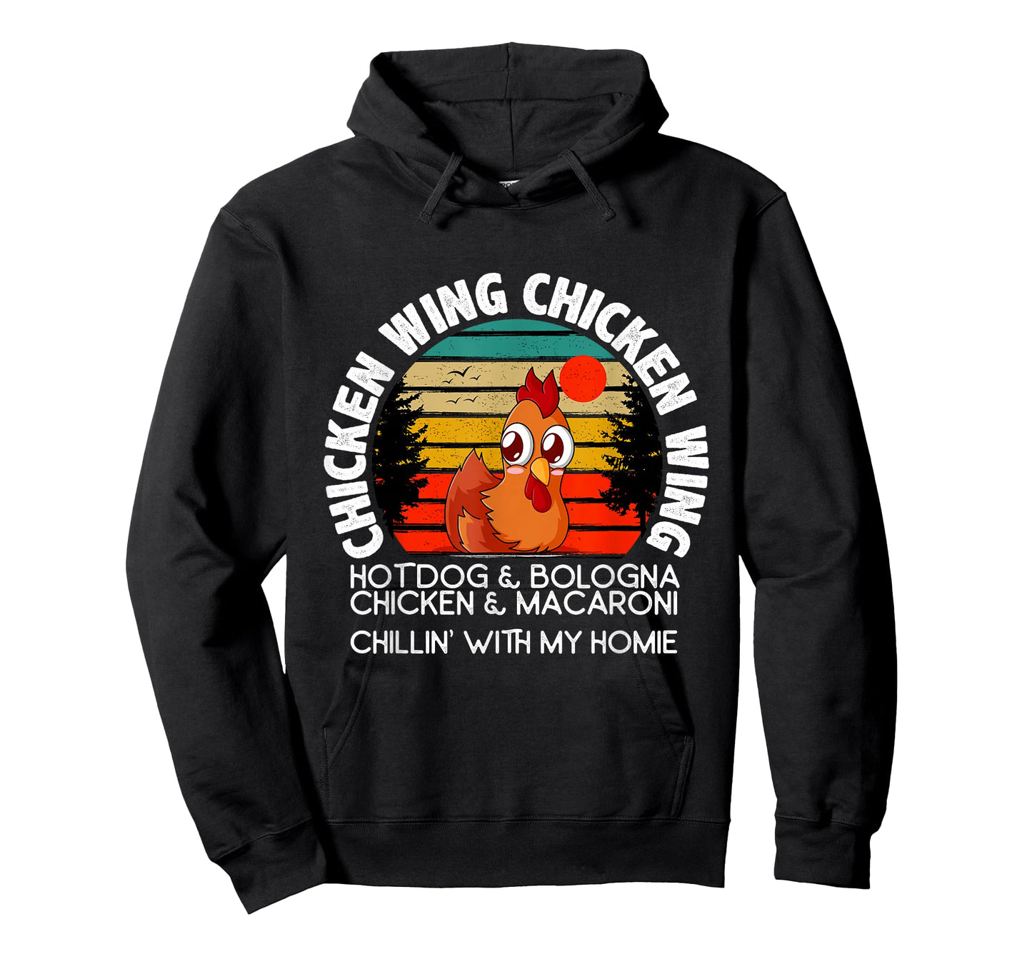 Chicken Wing Chicken Wing Hot Dog Bologna Macaroni T-Shirt Small