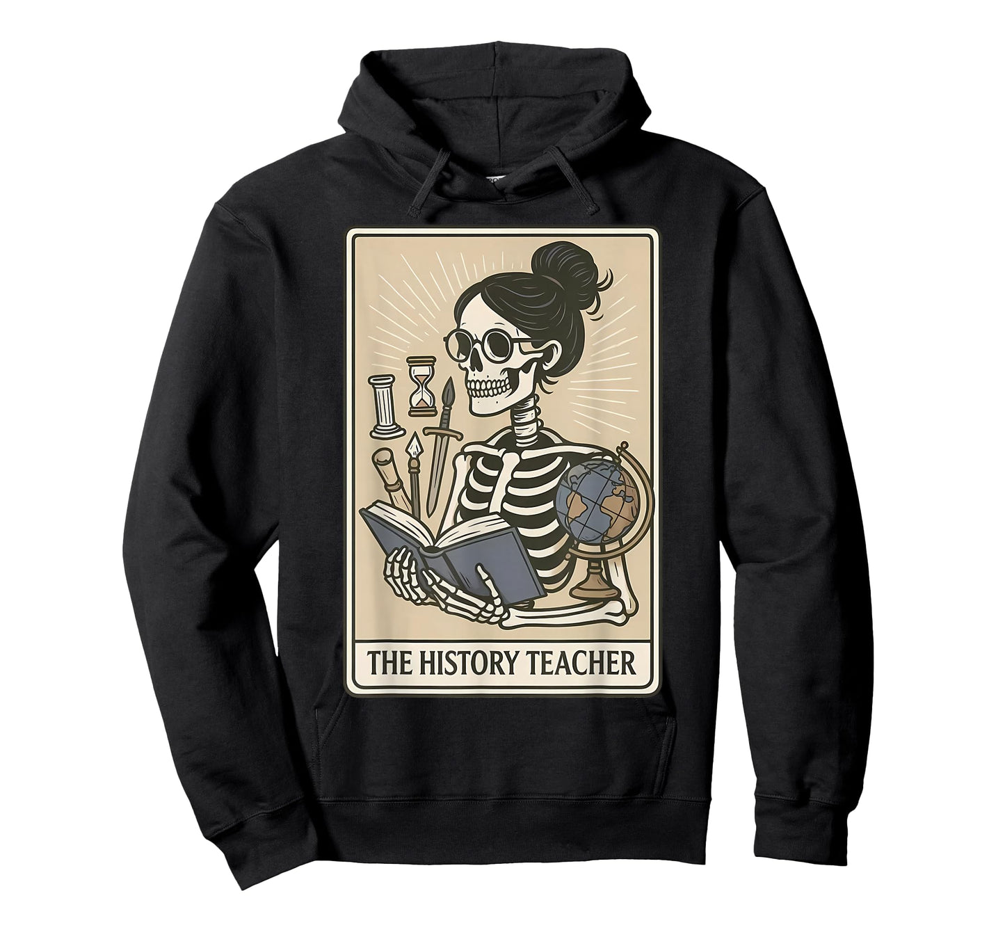 History Teacher Skeleton Tarot Card Social Studies Teaching T-Shirt