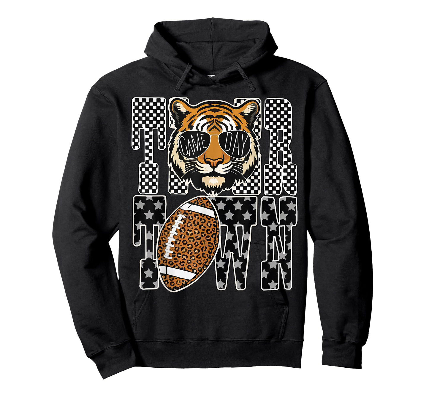 Tiger Town Leopard Football Game Day for Men T-Shirt