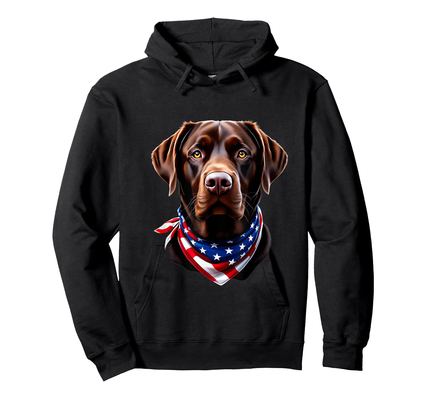 Chocolate Lab American Flag 4th Of July Chocolate Labrador T-Shirt