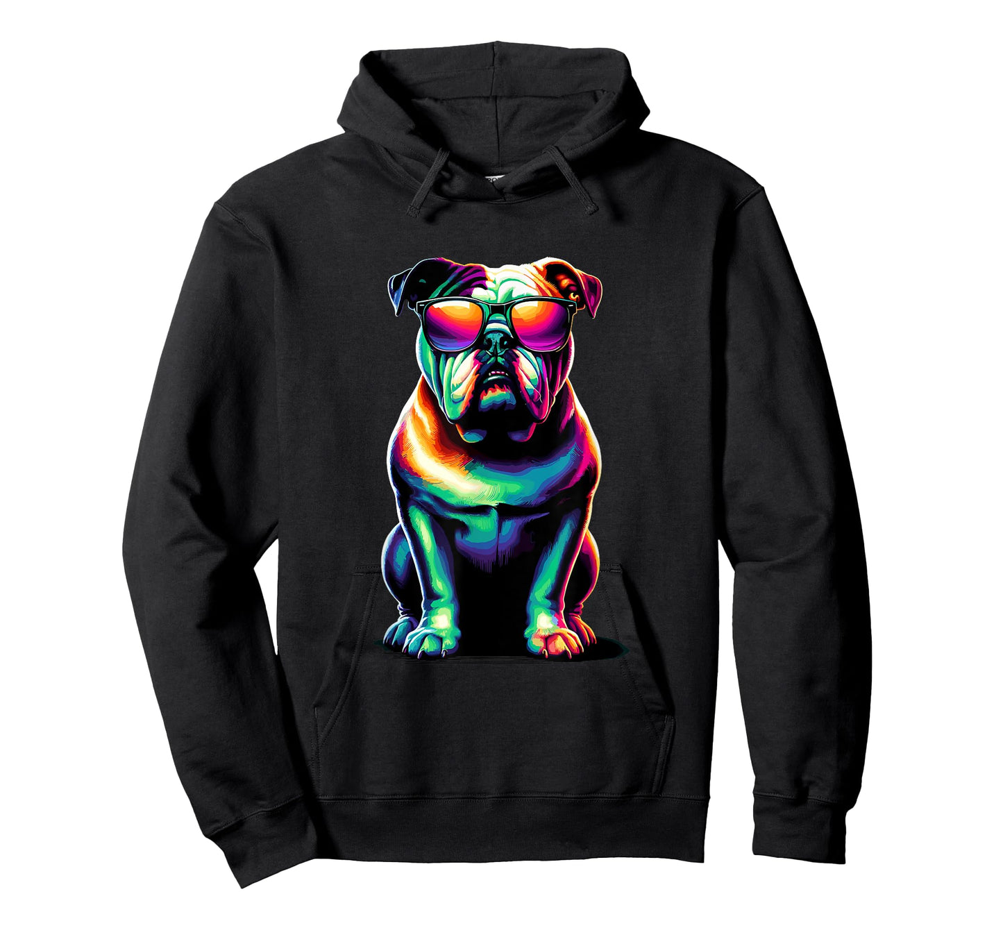 Colorful Pop Art Sunglasses Bulldog English Bulldogs T-Shirt
