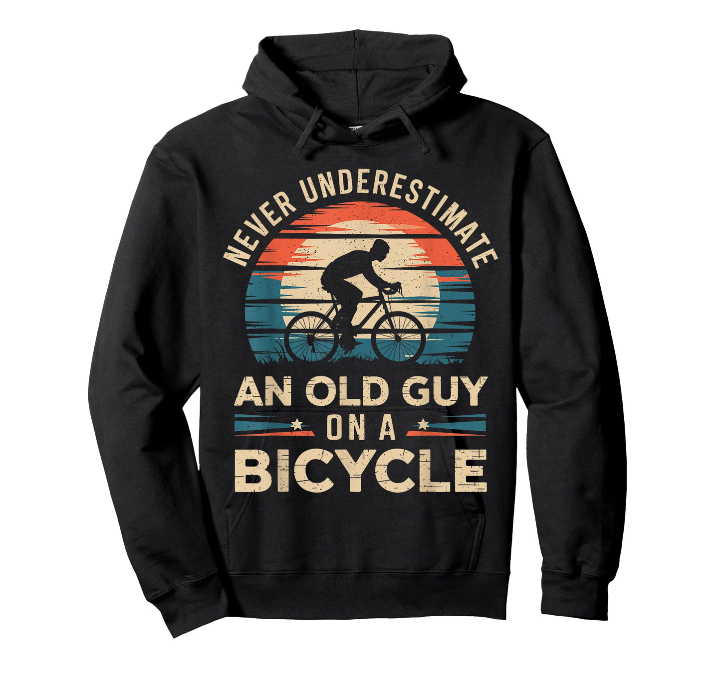 Never Underestimate An Old Guy On A Bicycle Funny Cycling T-Shirt