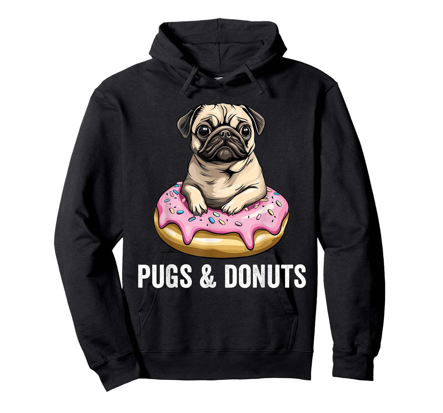 Pugs & Donuts Funny Dog Pug T-Shirt