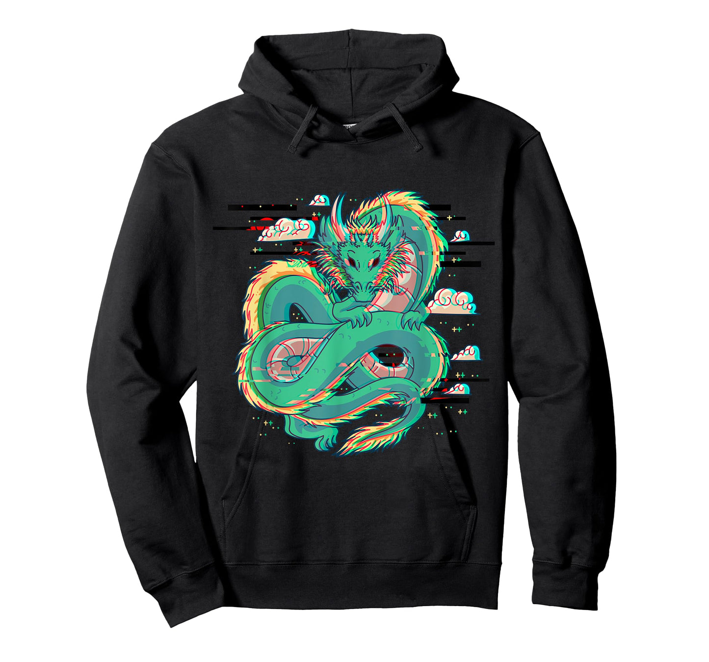 Grunge Dragon Glitch Dragon Aesthetic Style Japan Vaporwave T-Shirt