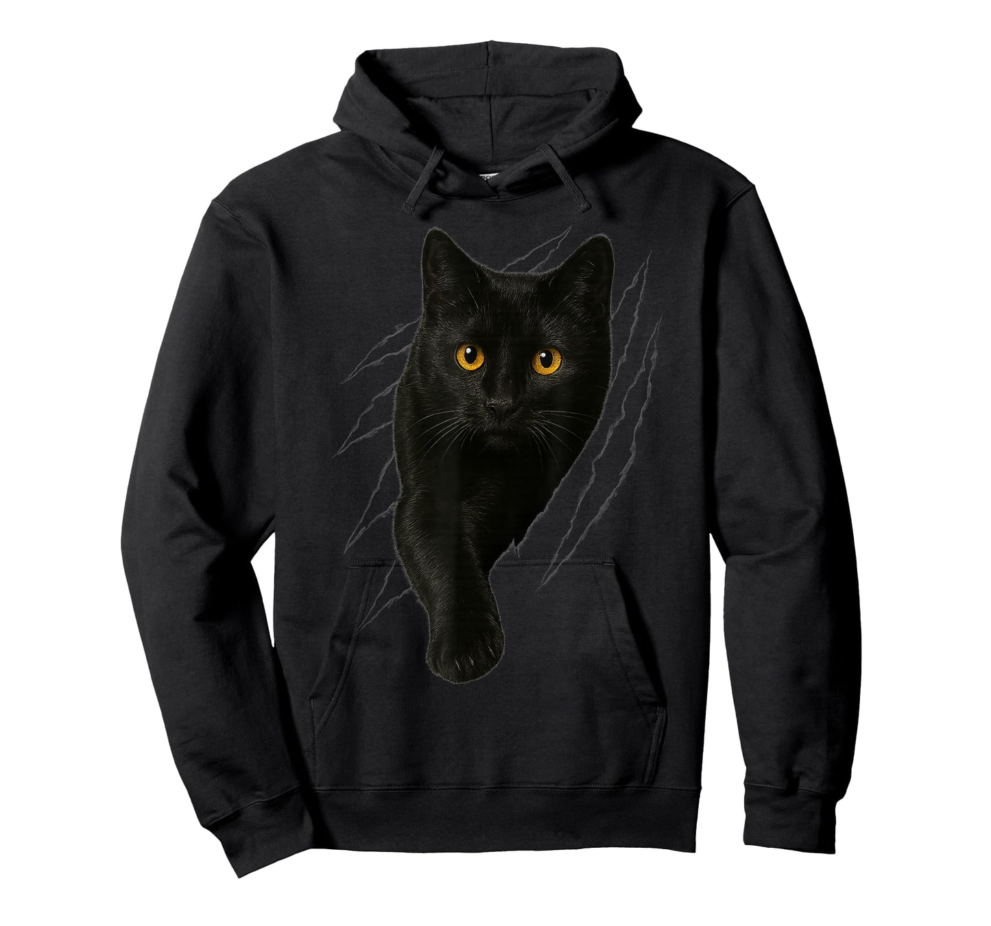Black Cat with Yellow Eyes for felines Lovers and Owners T-Shirt