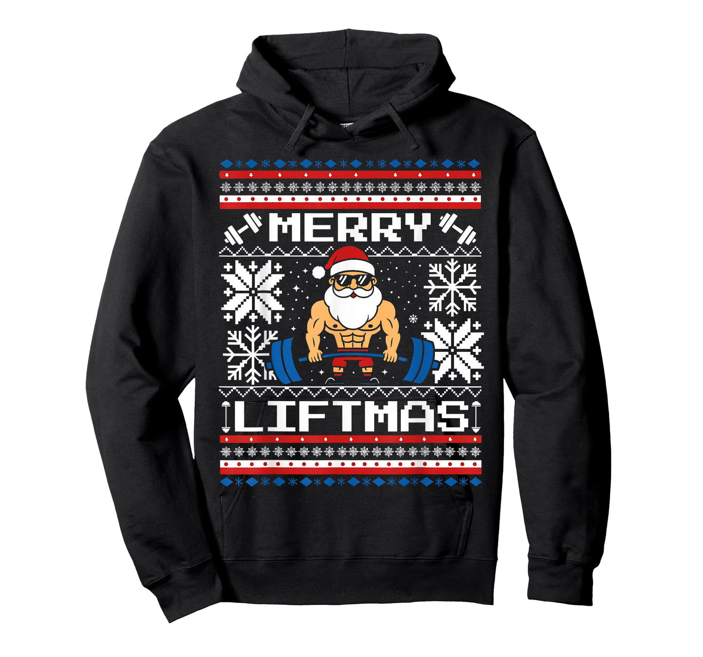 Merry Liftmas Funny Santa Claus Workout Gym Fitness T-Shirt