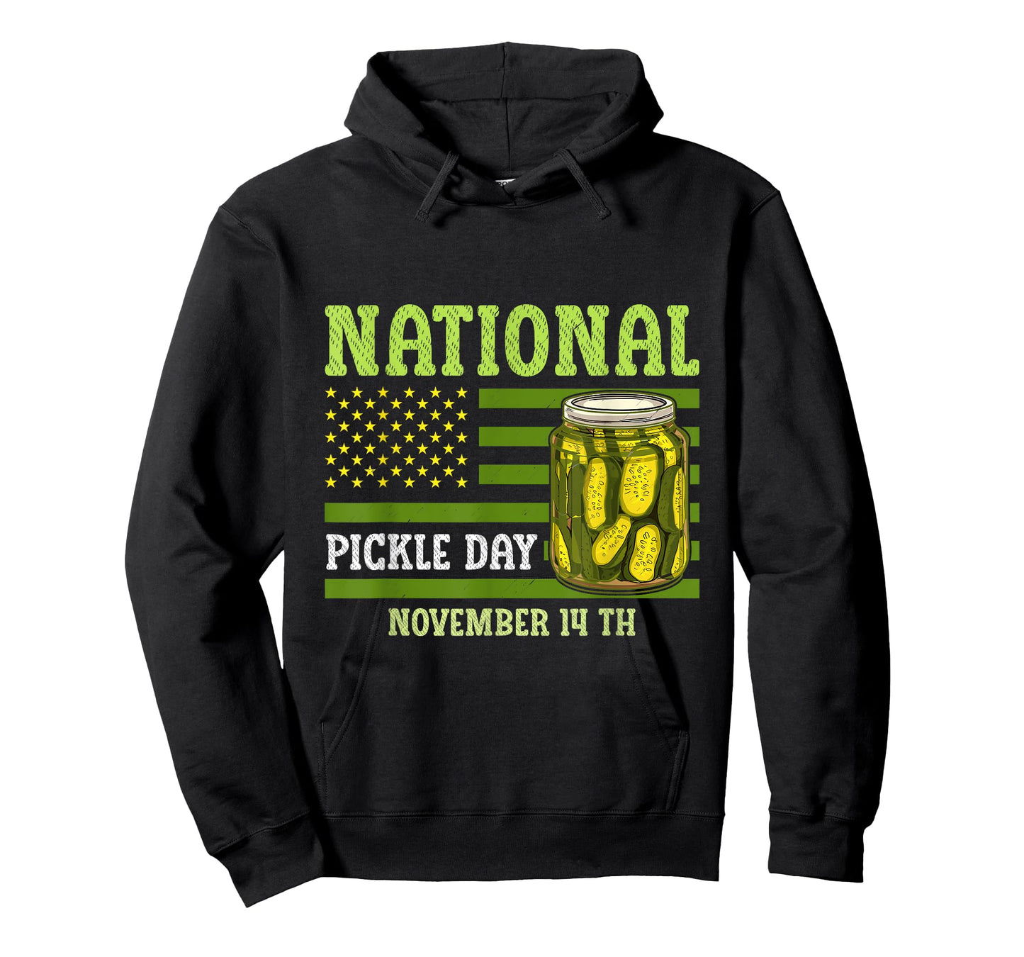National Pickle Day America Flag Food Lover Cucumber T-Shirt