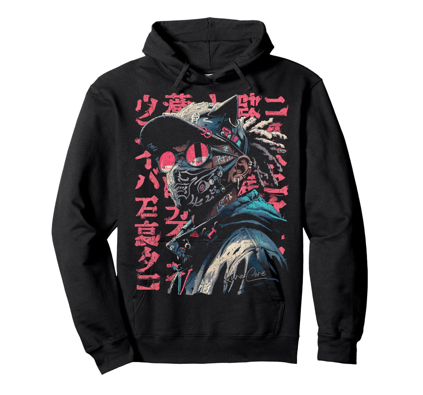 Japanese Streetwear Afro Cyberpunk Y2K Techwear Manga Anime T-Shirt
