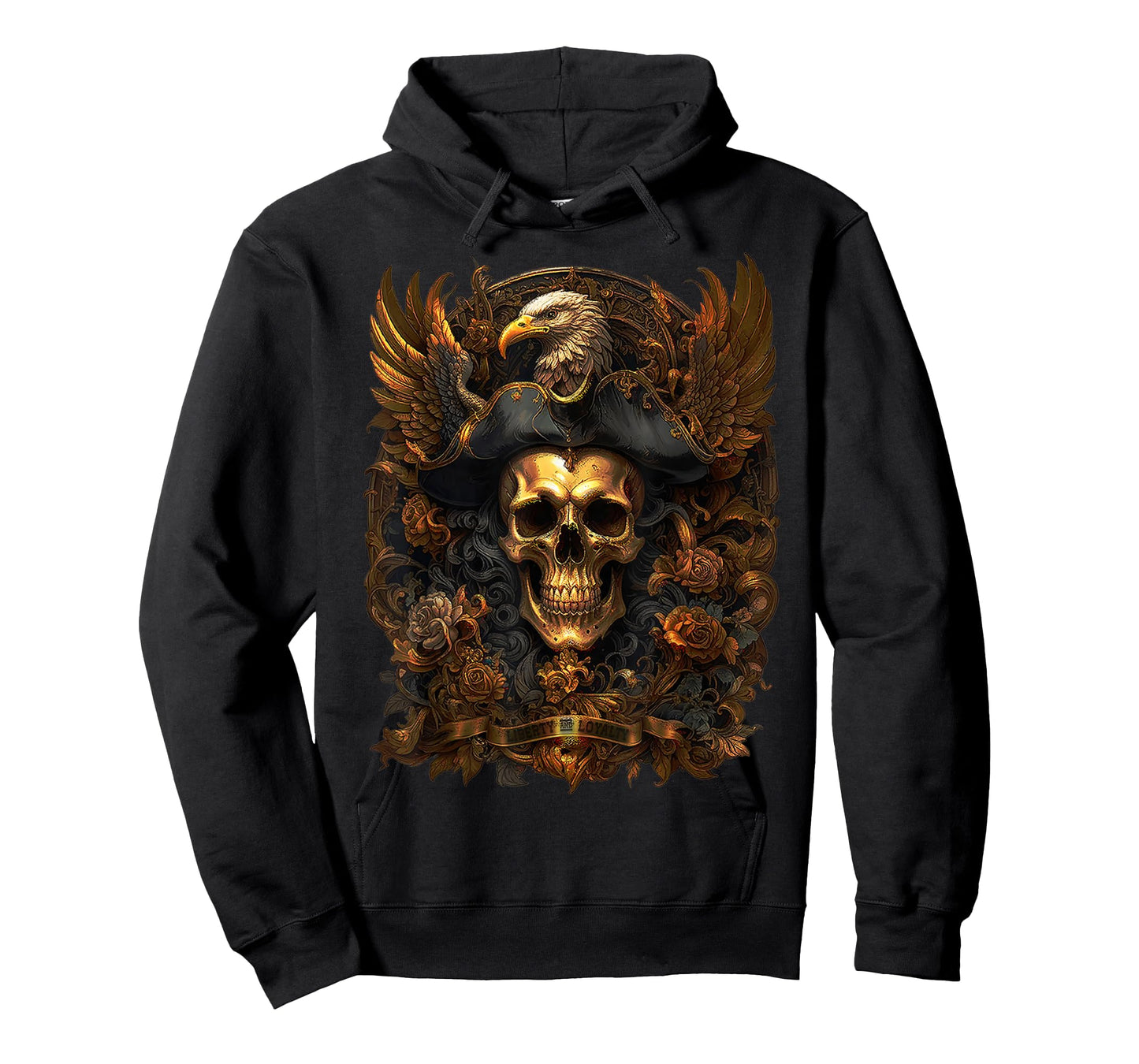 American Eagle Pirate Skull Art T-Shirt