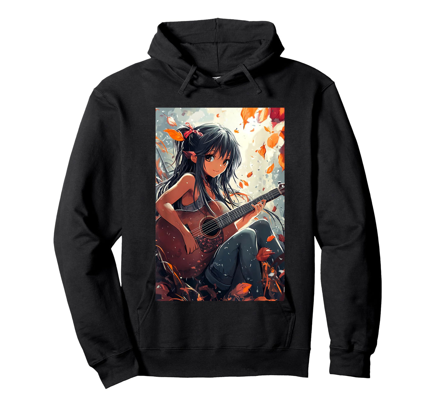 Anime Manga Girl Music Instrument Guitar T-Shirt