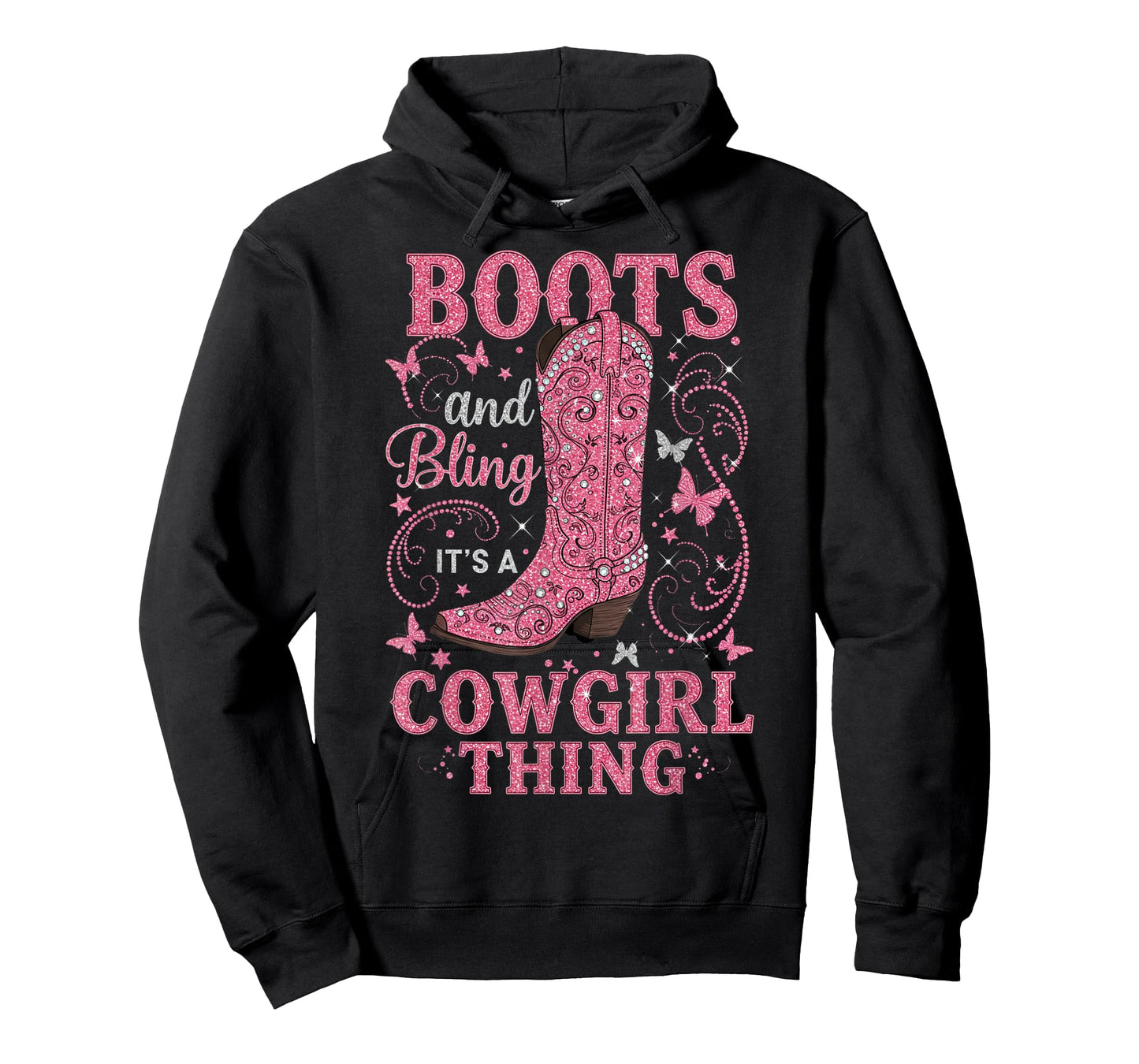 Boots and Bling its a Cowgirl Thing Rodeo Love Country Girls T-Shirt
