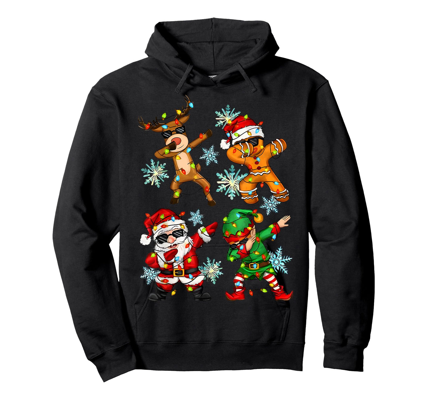 Dabbing Santa Elf Friends Christmas Teen Boys Girls Men Xmas T-Shirt