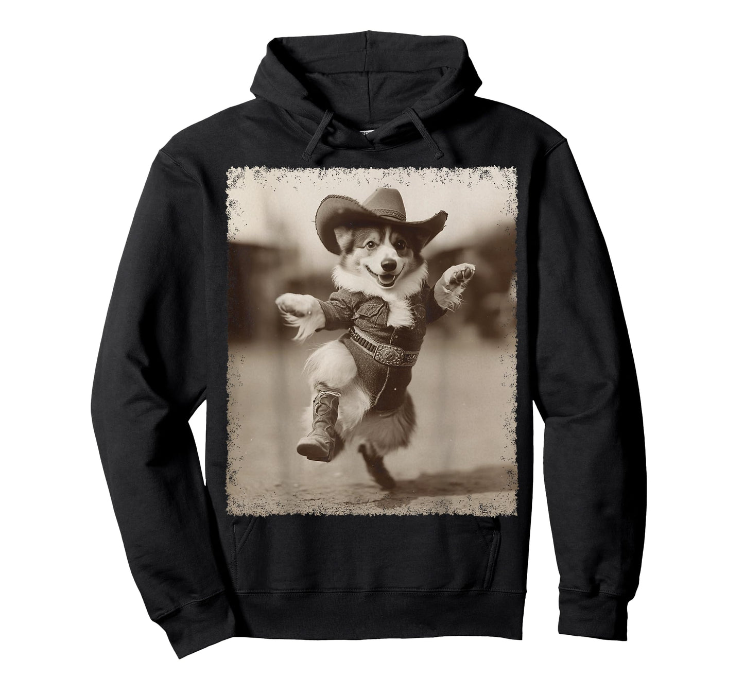 Funny Dog Corgi Silly Cowboy T-Shirt