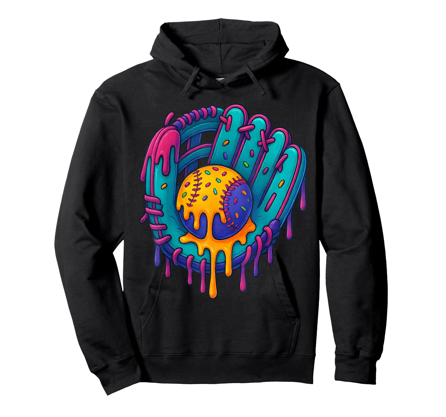 Baseball Gloves Drip Ice Cream Drip Youth Boys T-Shirt