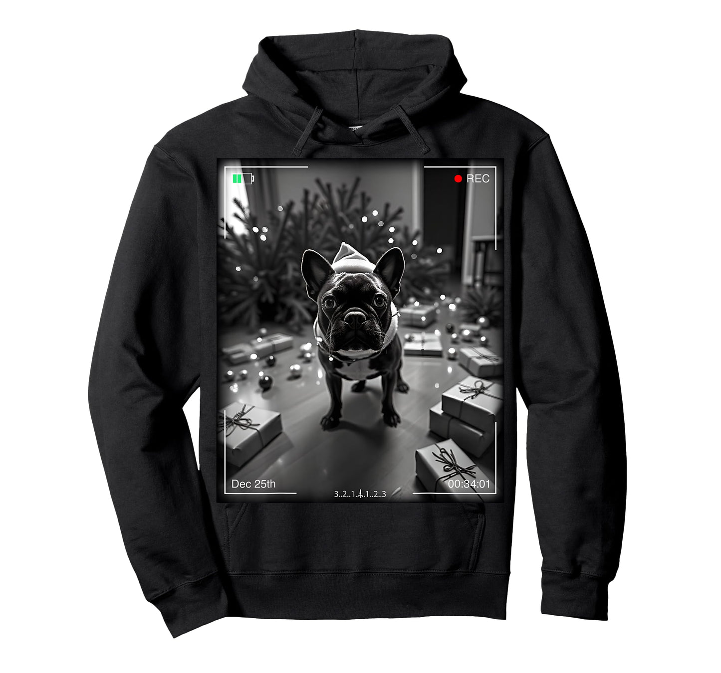 Christmas French Bulldog Caught On Camera T-Shirt