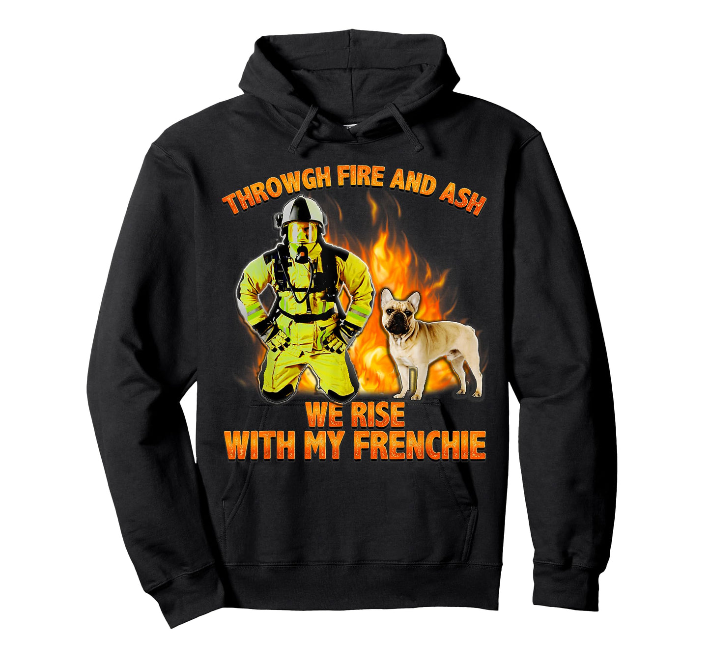 Firefighter & French Bulldog Shirt – Heroic Dog Design T-Shirt