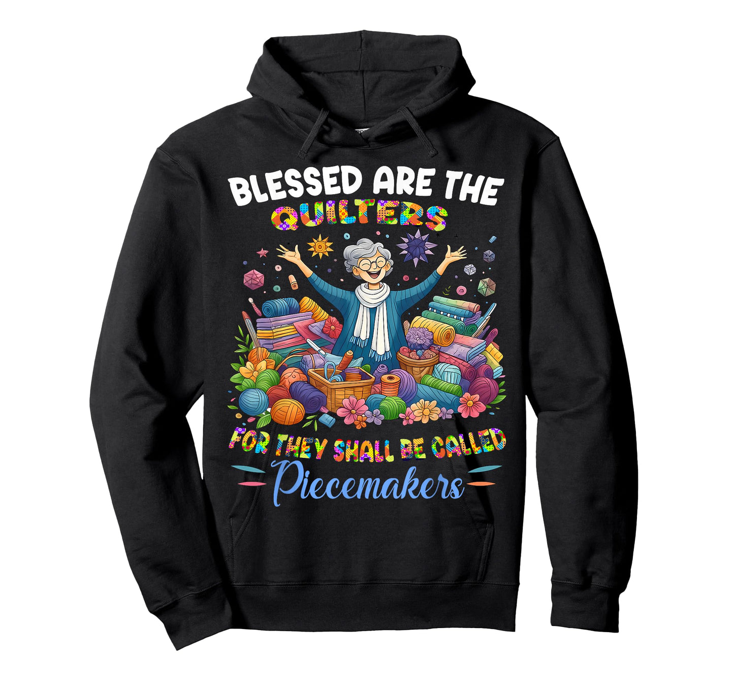 Blessed are The Quilters Grandma Quilt Gift for Sewing Lover T-Shirt