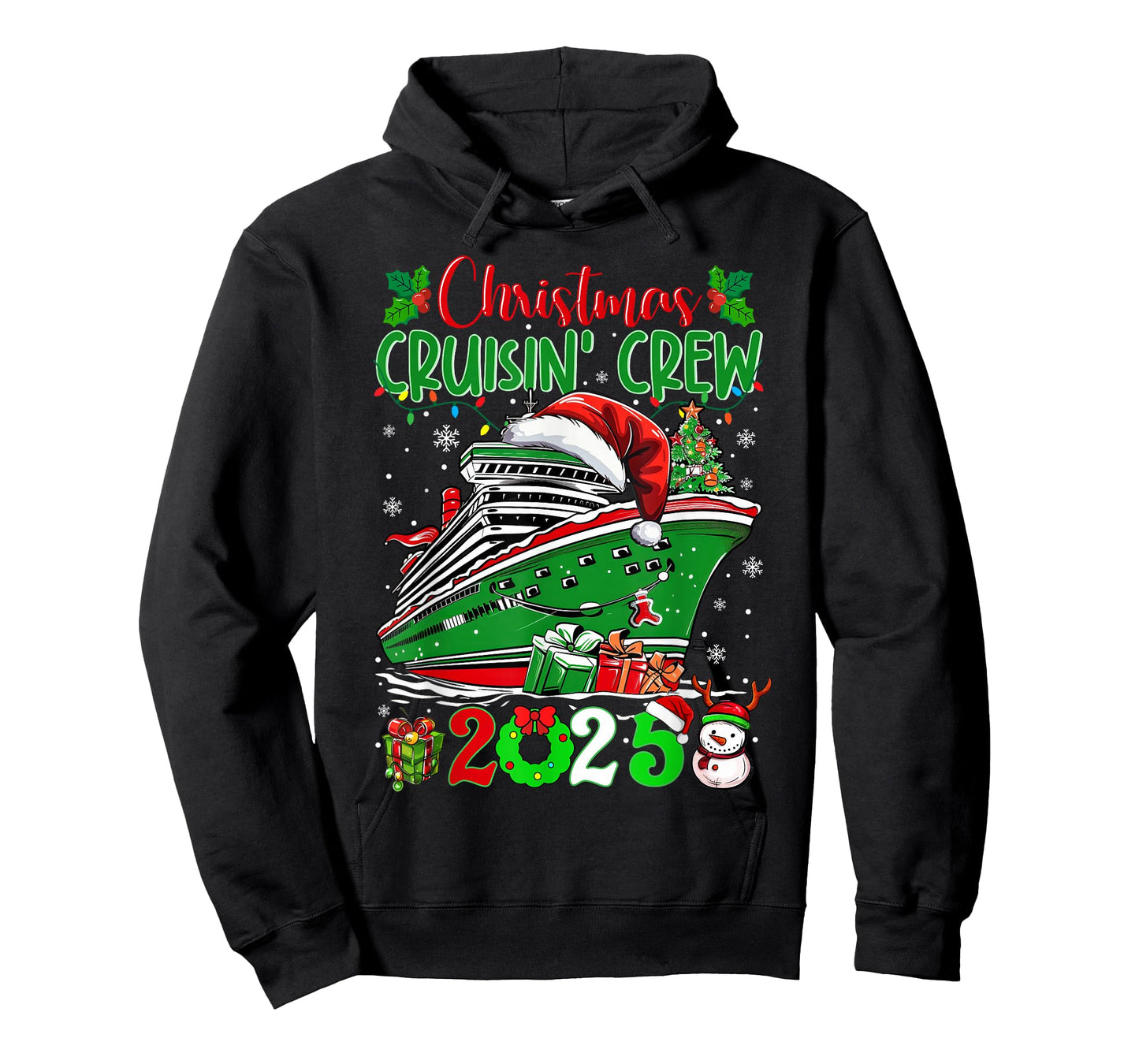 Christmas Cruisin Crew 2025 Matching Family Cruise Holiday T-Shirt