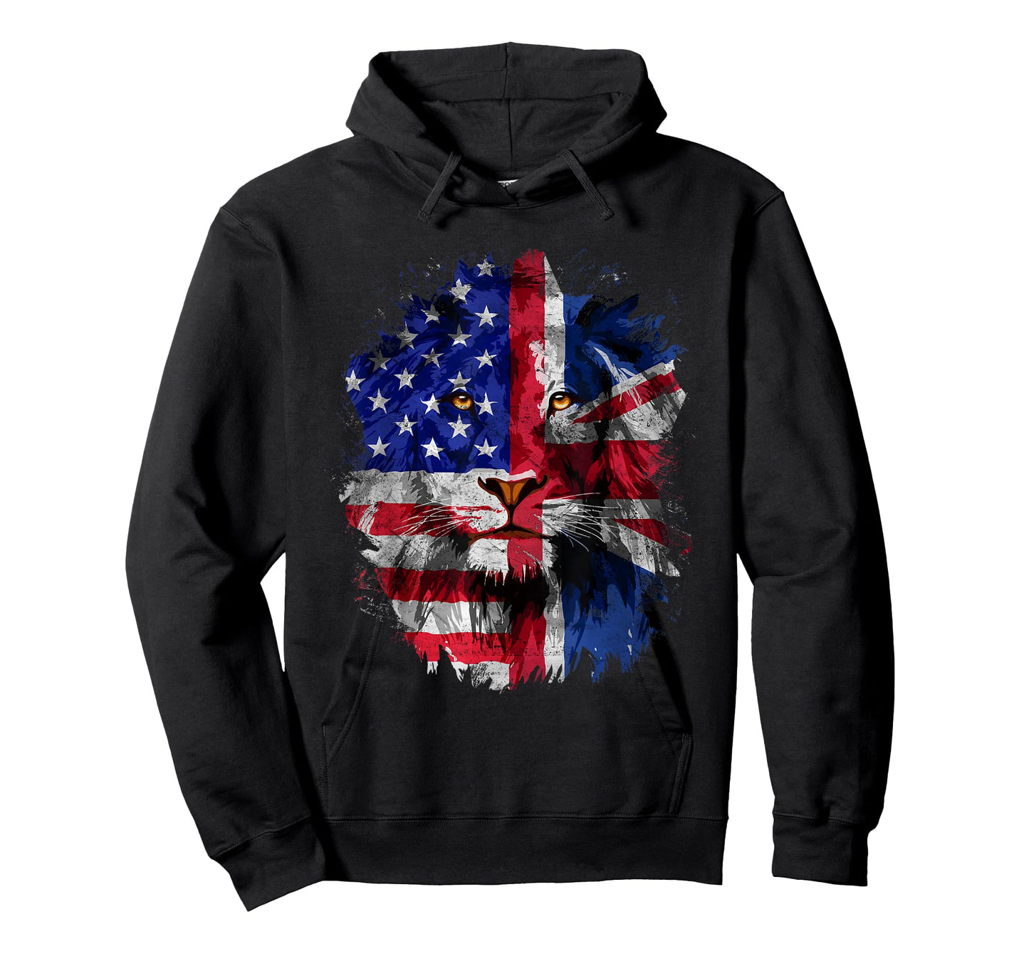 Vintage British American Flag Lion Union Jack & USA Flag T-Shirt